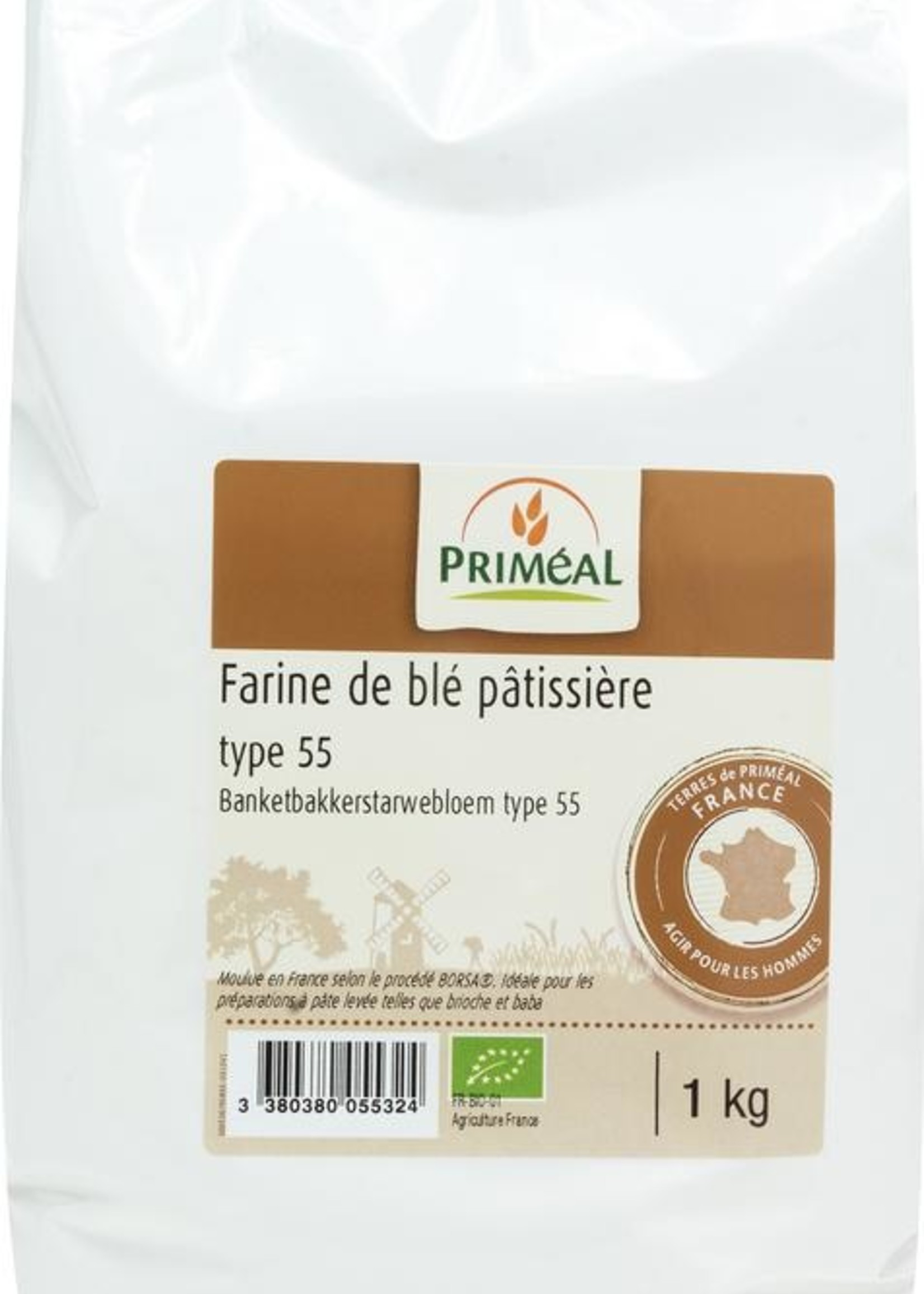 Primeal Banketbakkers tarwebloem T55 bio Primeal 1000g