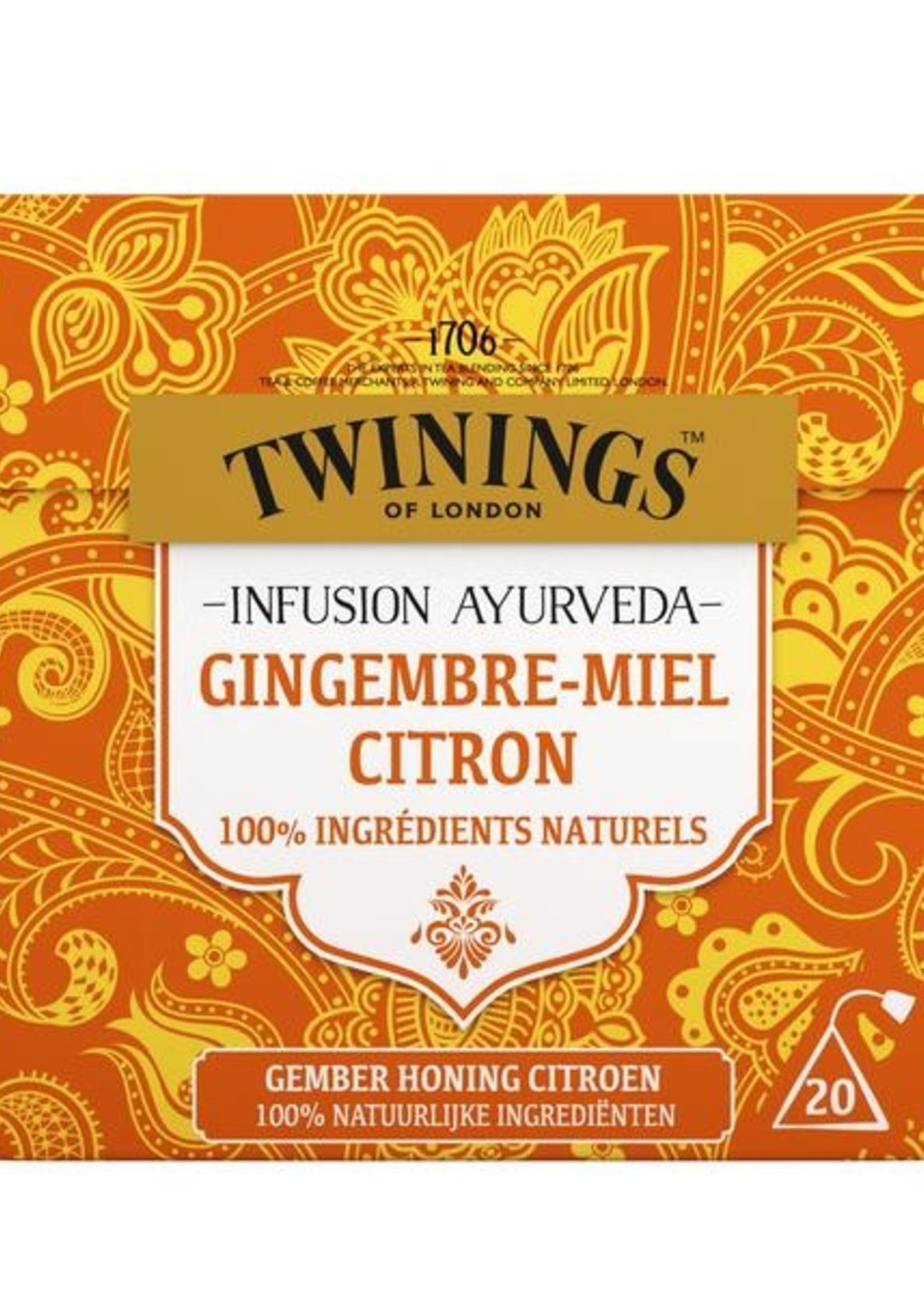 Twinings Ayurveda gember honing citroen Twinings 20st