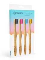 Nordics Tandenborstel volwassenen voordeelpak Nordics 4st