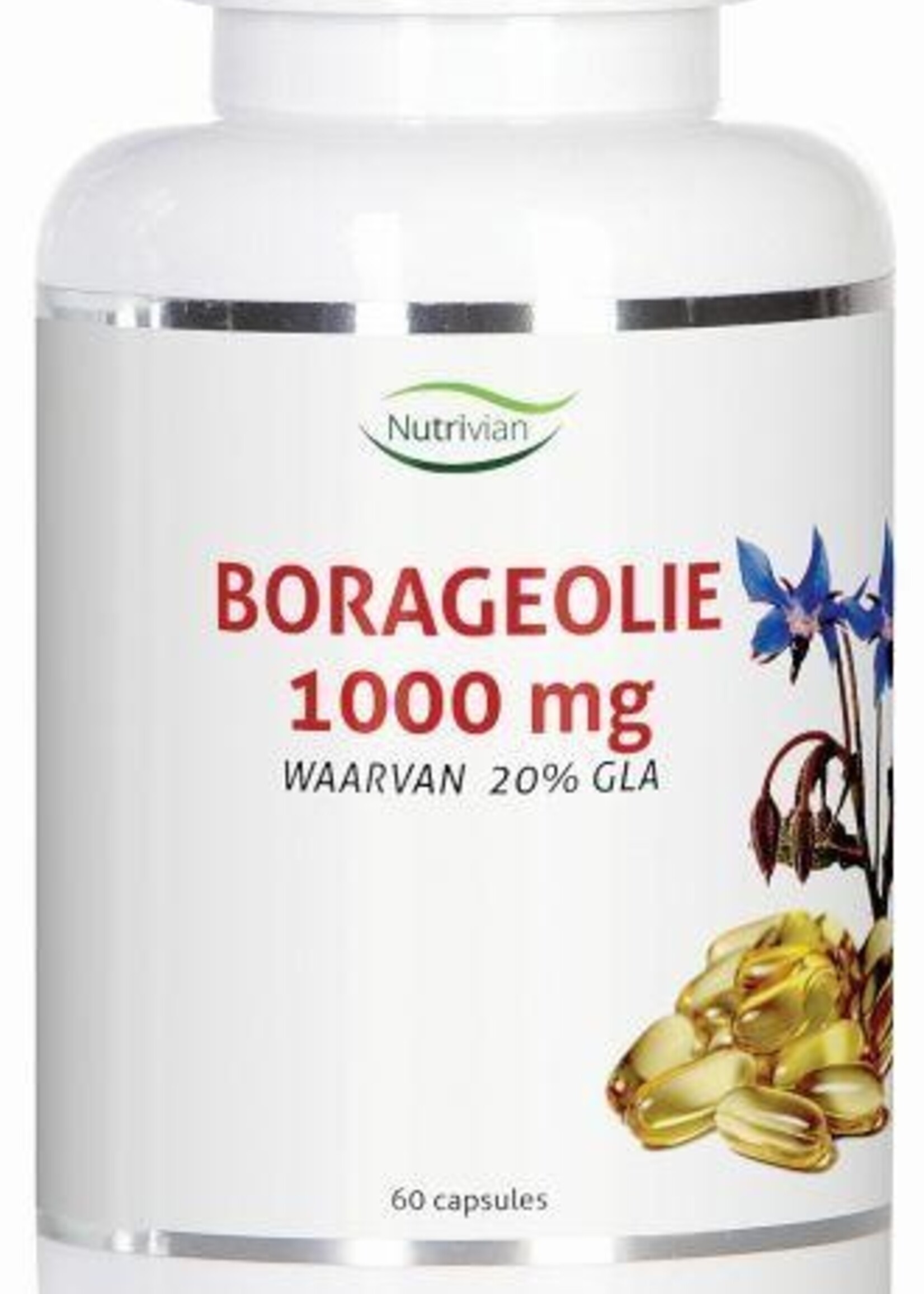 Nutrivian Borage olie 1000 mg Nutrivian 60ca