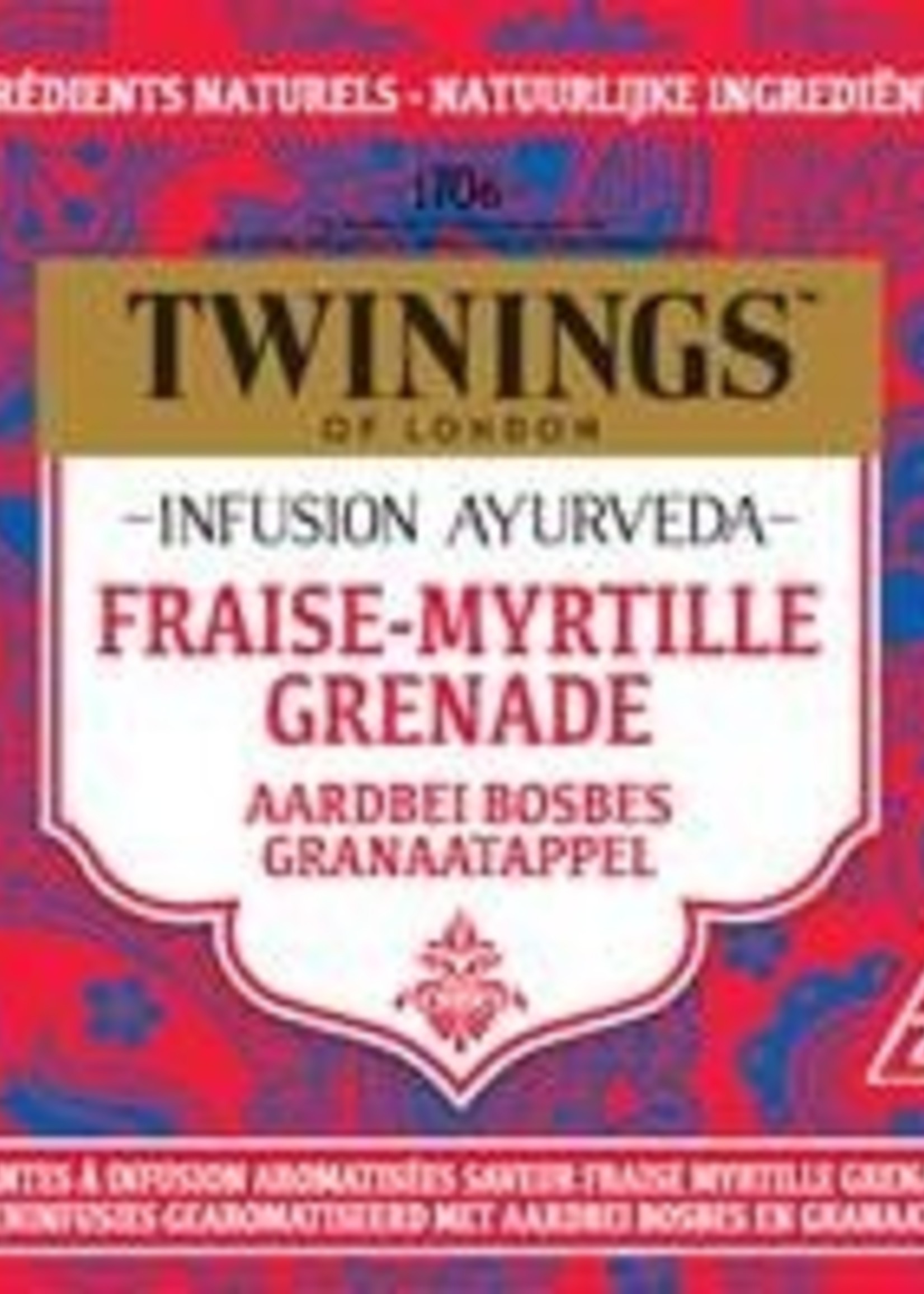 Twinings Ayurveda aardbei bosbes granaatappel Twinings 20st