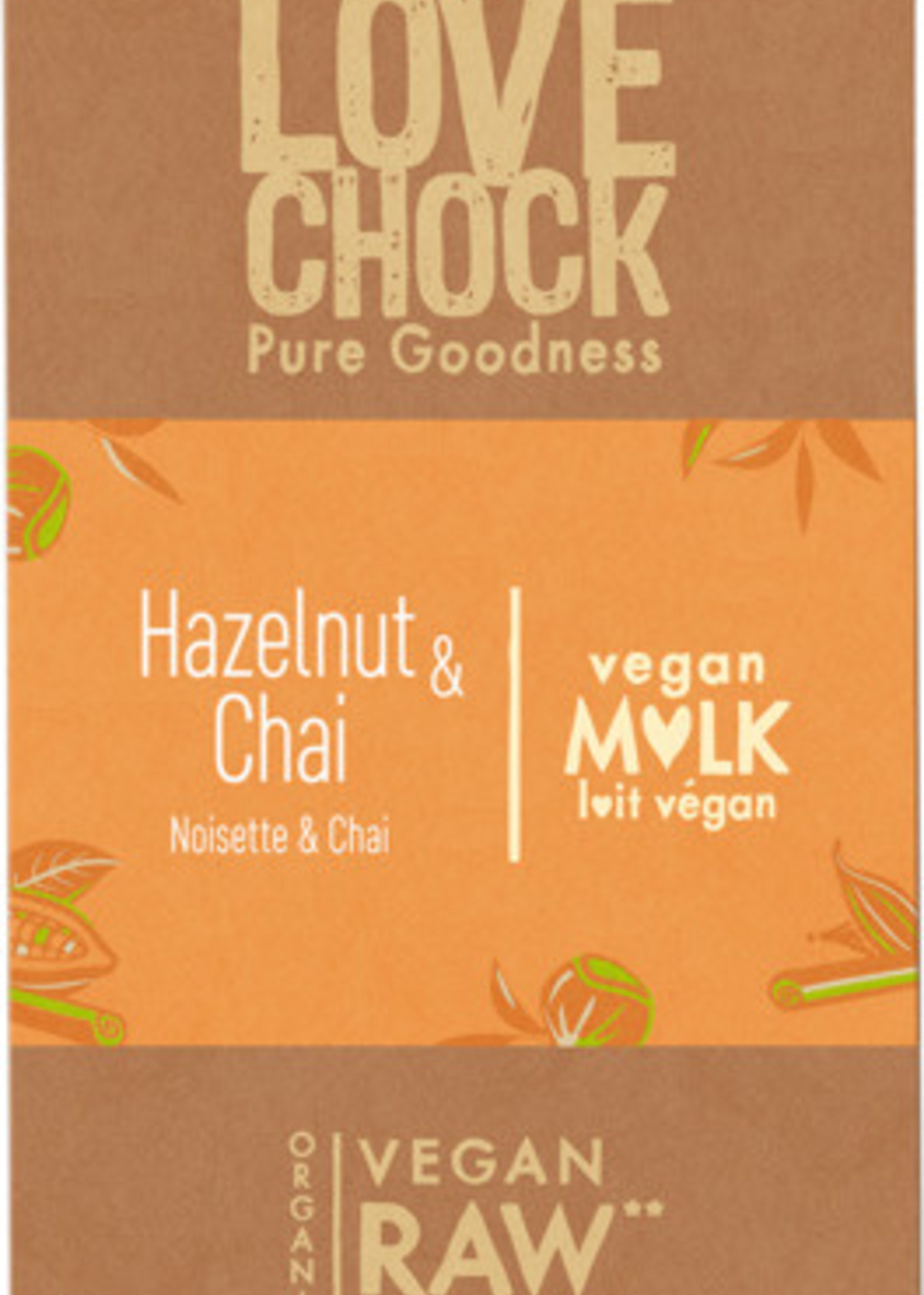 Lovechock Mild hazelnut & chai bio Lovechock 70g