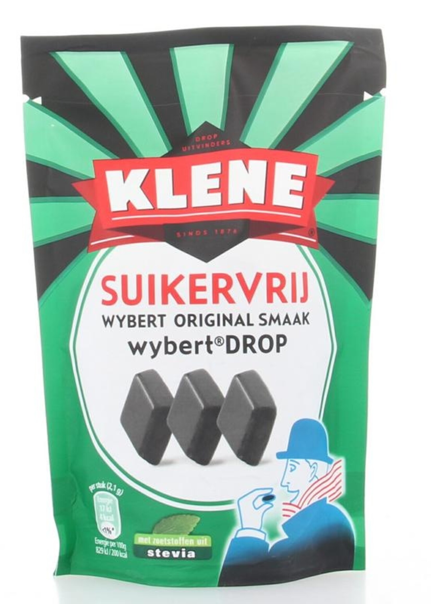 Klene Wybertdrop suikervrij Klene 110g