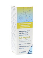 Sandoz Xylometazoline 0,5mg/ml druppels Sandoz 10ml