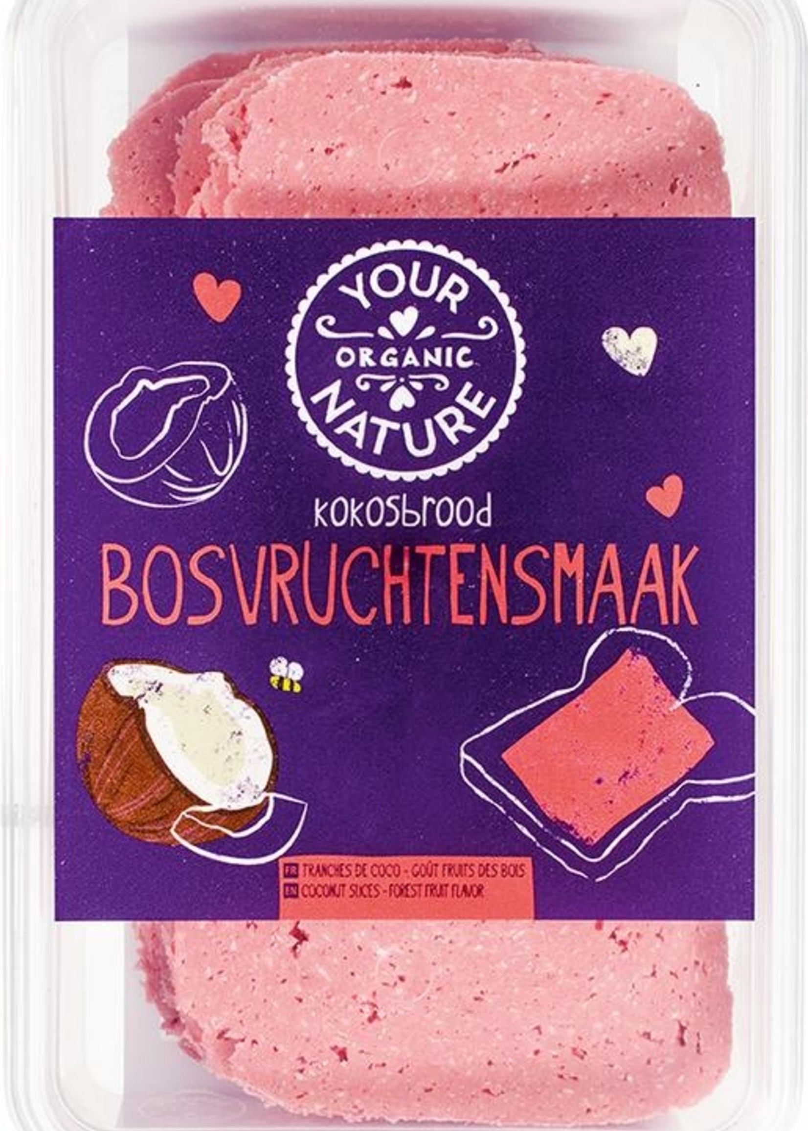 Your Organic Nat Kokosbrood bosvruchtensmaak bio Your Organic Nat 225g