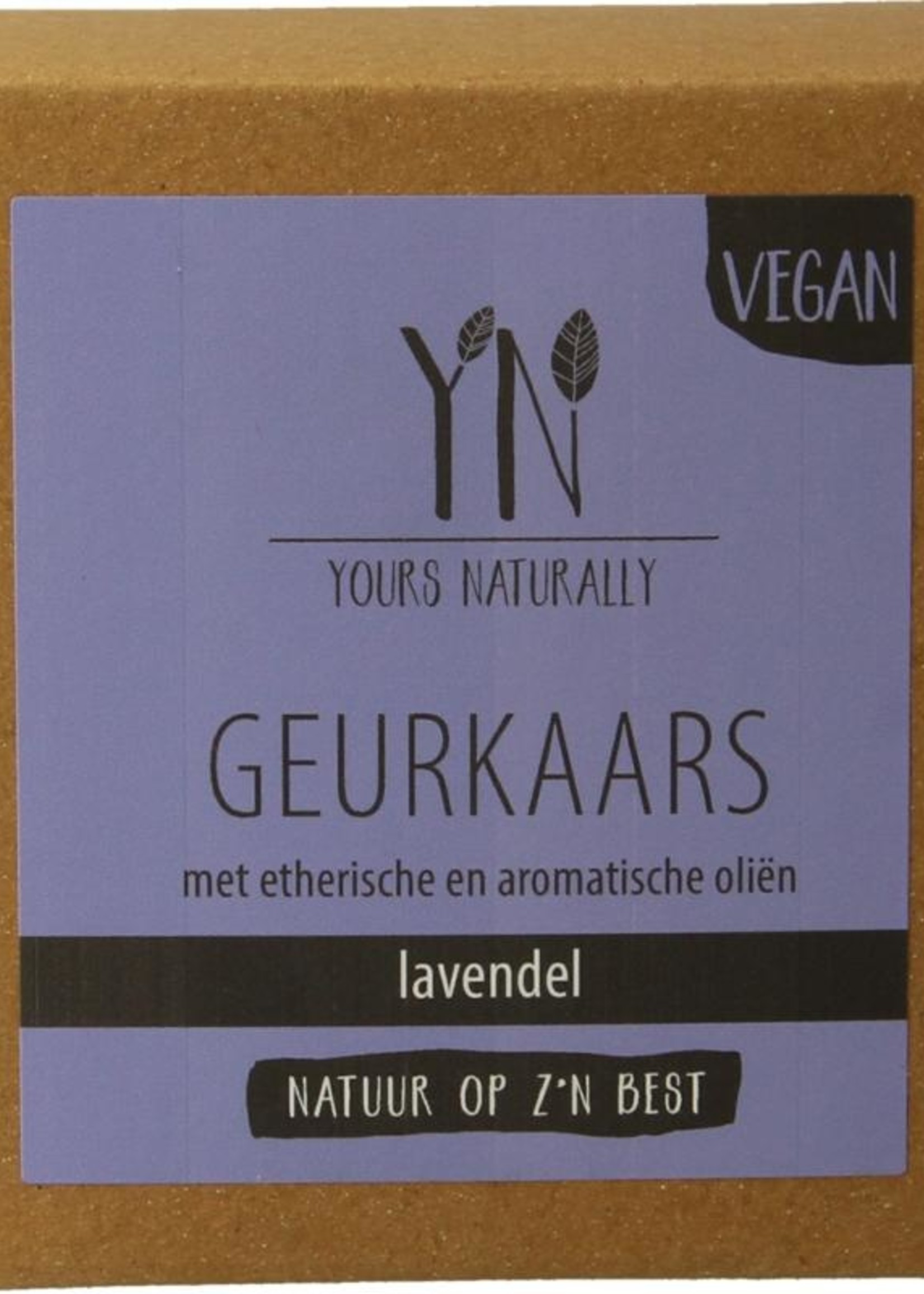 Yours Naturally Geurkaars in glas lavendel 20cl Yours Naturally 1st