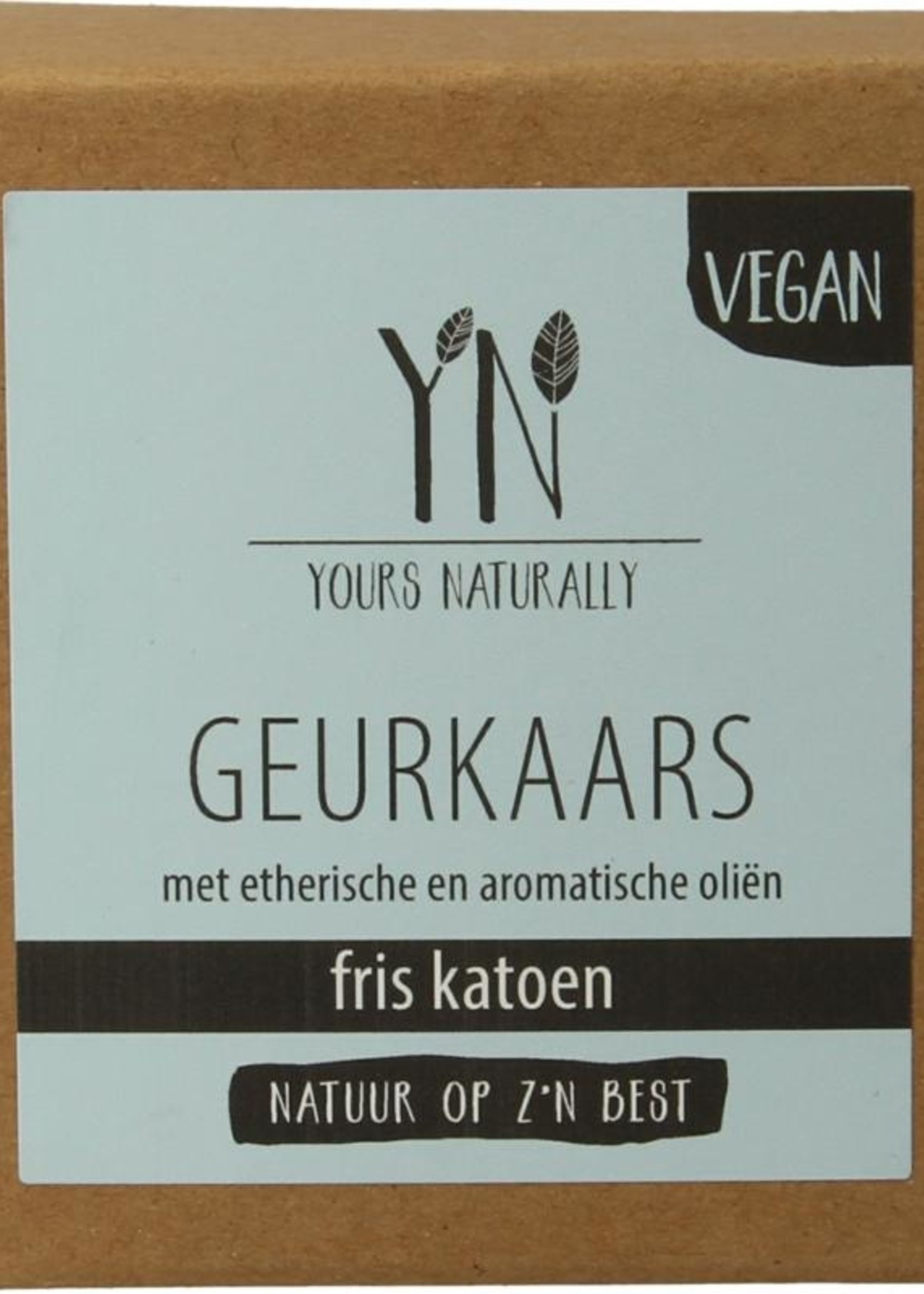 Yours Naturally Geurkaars in glas fris katoen 20cl Yours Naturally 1st