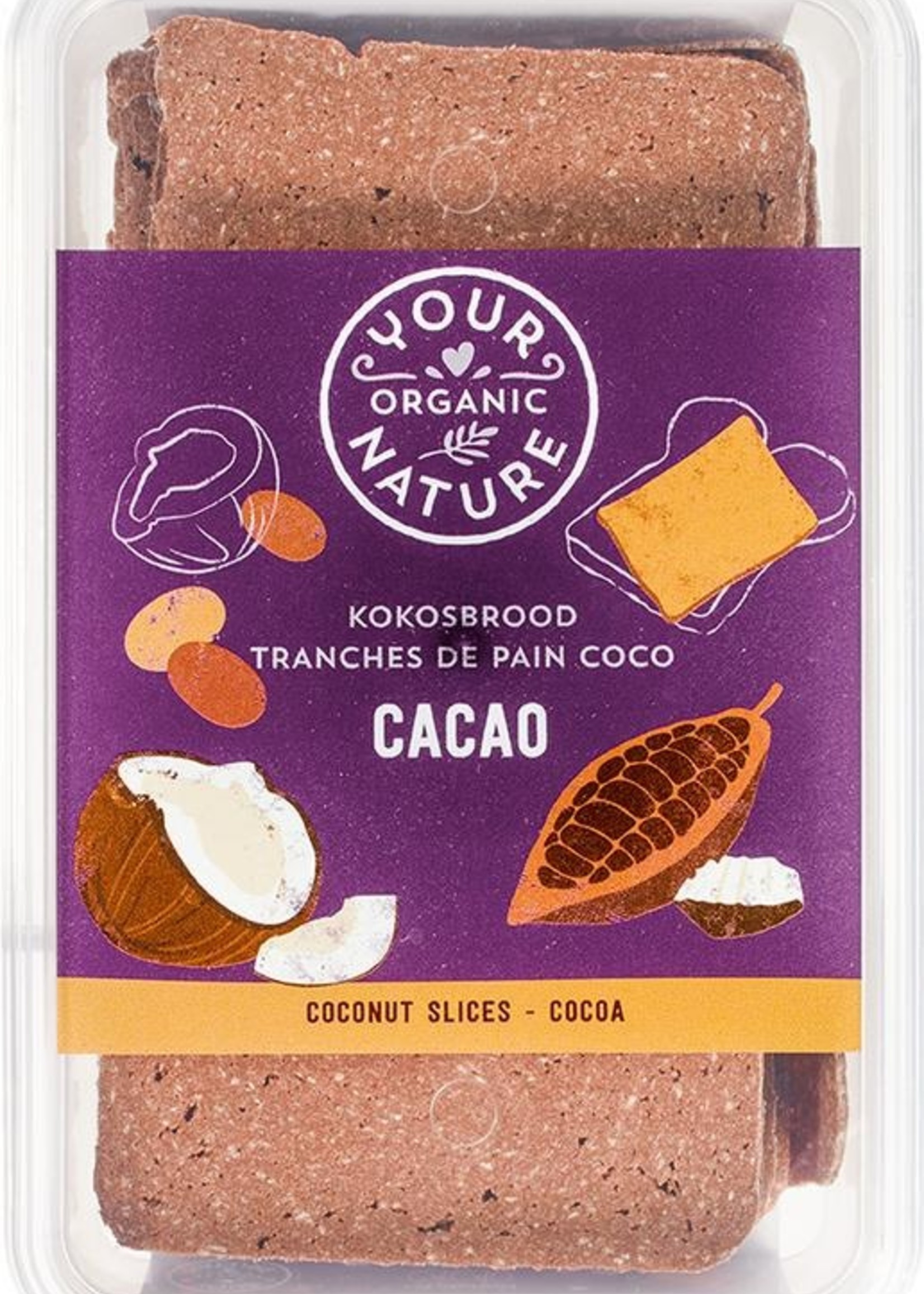 Your Organic Nat Kokosbrood cacao bio Your Organic Nat 225g