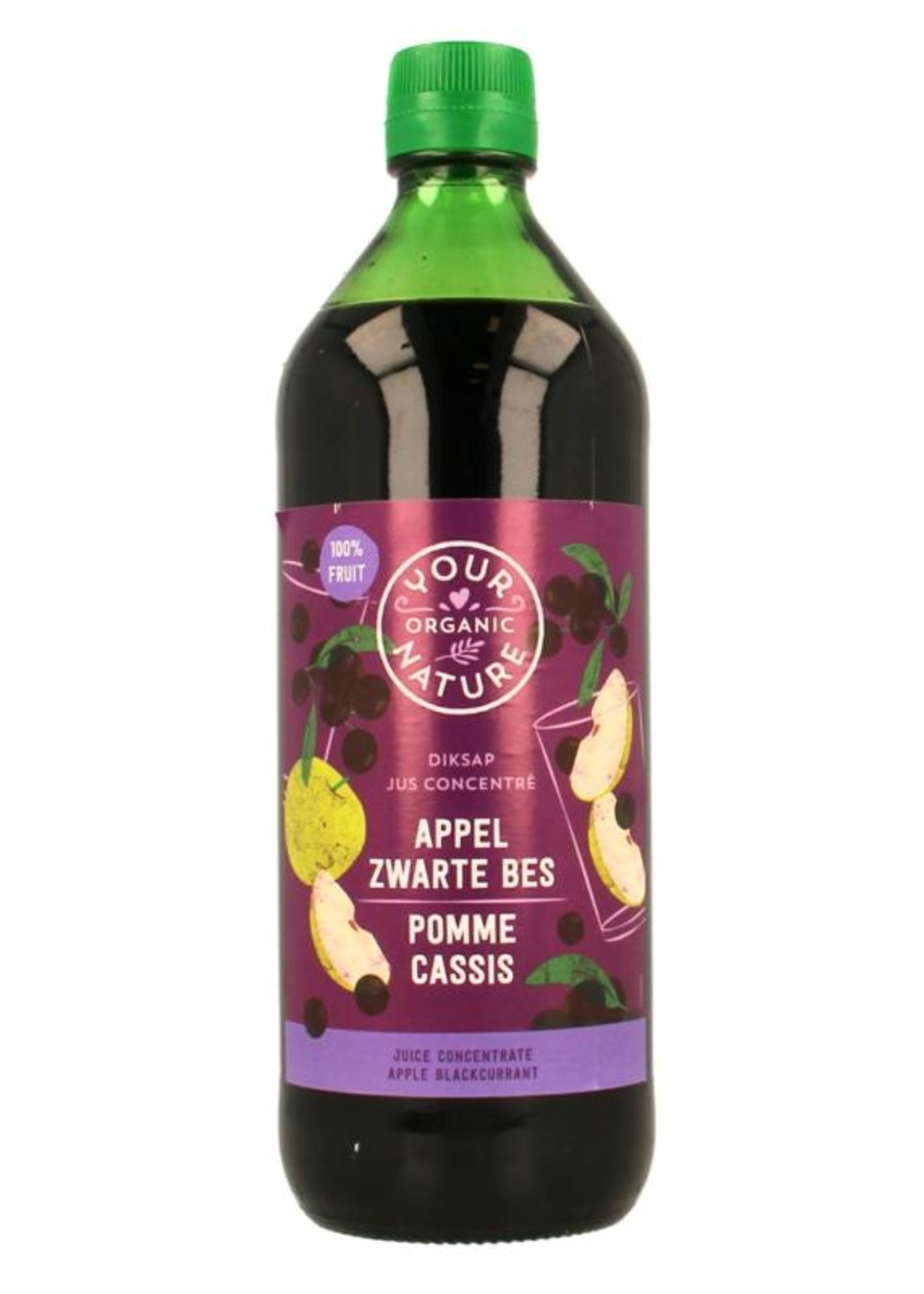Your Organic Nat Diksap appel zwarte bes bio Your Organic Nat 750ml