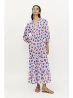 COMPANIA FANTASTICA Lange jurk met Yuzu Beach-print