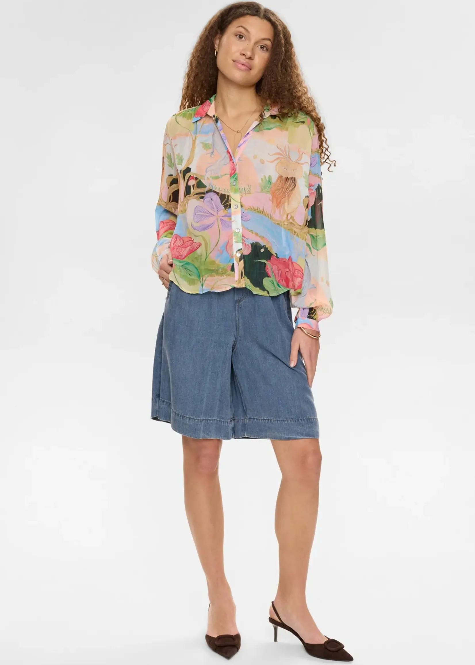 Nümph Nümph NUSHAILYN Shirt Airy Blue | Dames Blouse | Xavah 706540