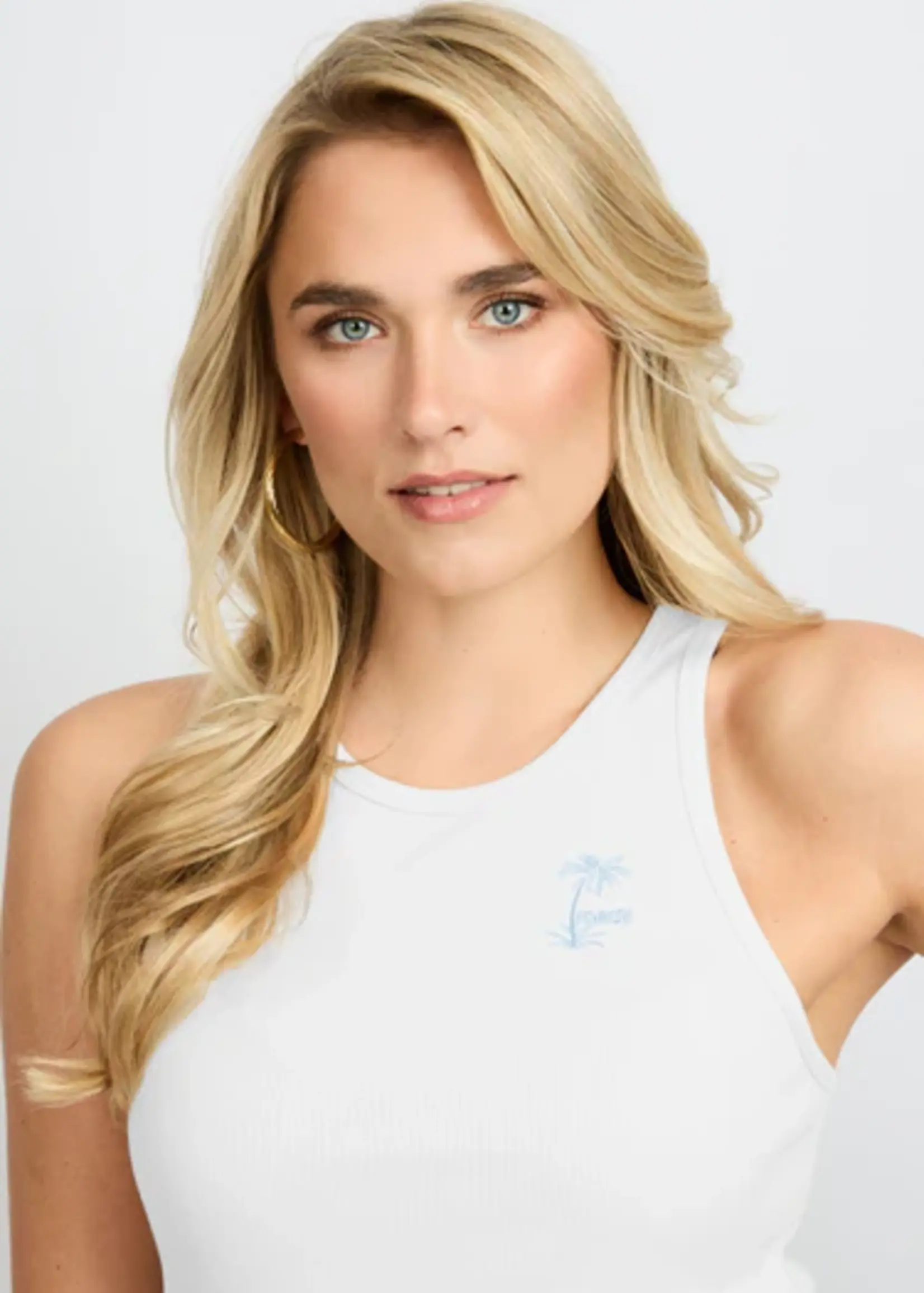 FLURESK Fluresk Awena Top 26ZQF14 Wit – Trendy Dames Top | Xavah Zierikzee