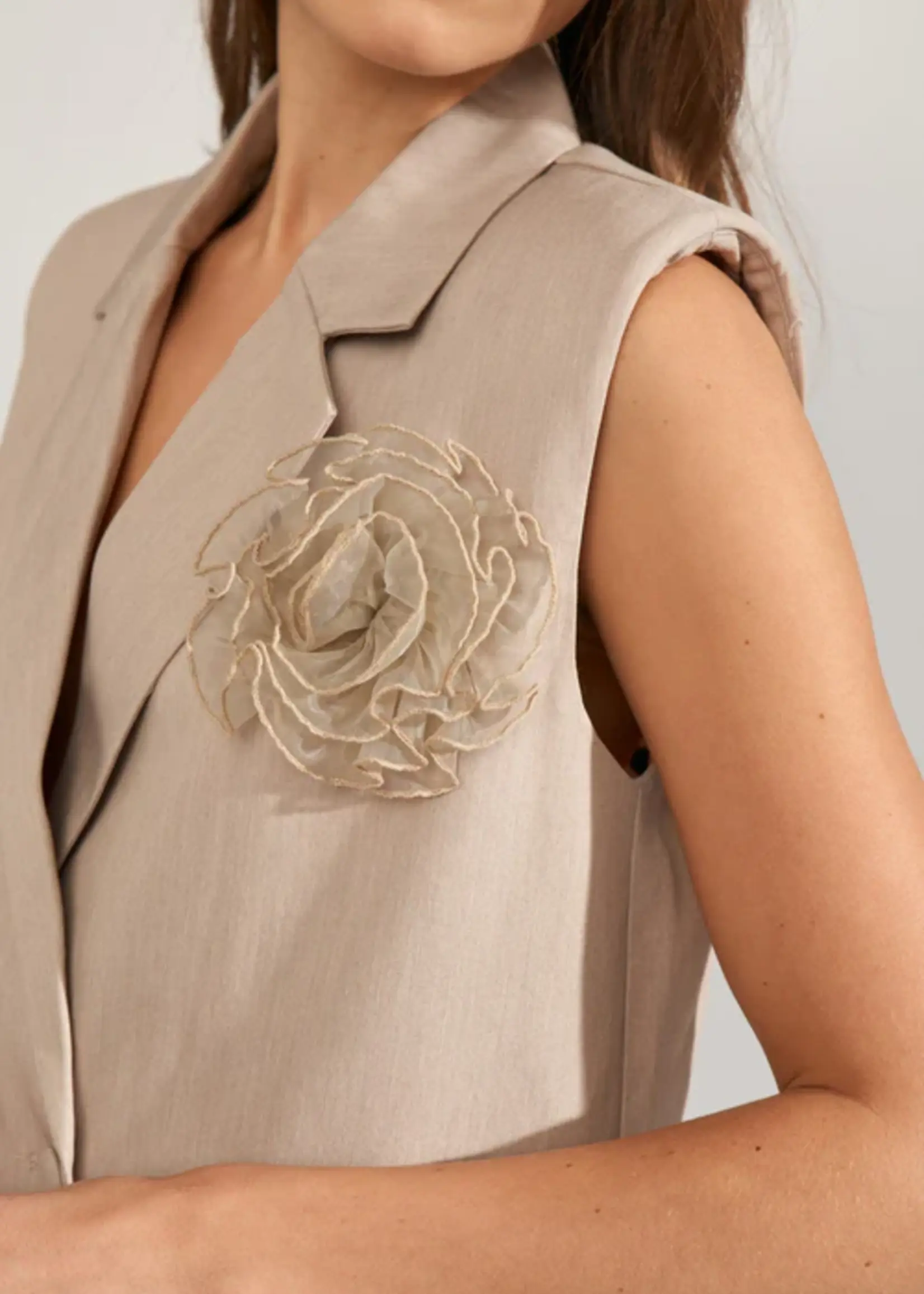 Nümph Nümph Nufloria Long Vest Chateau Gray Melange 706658 | Dames Vest | Xavah