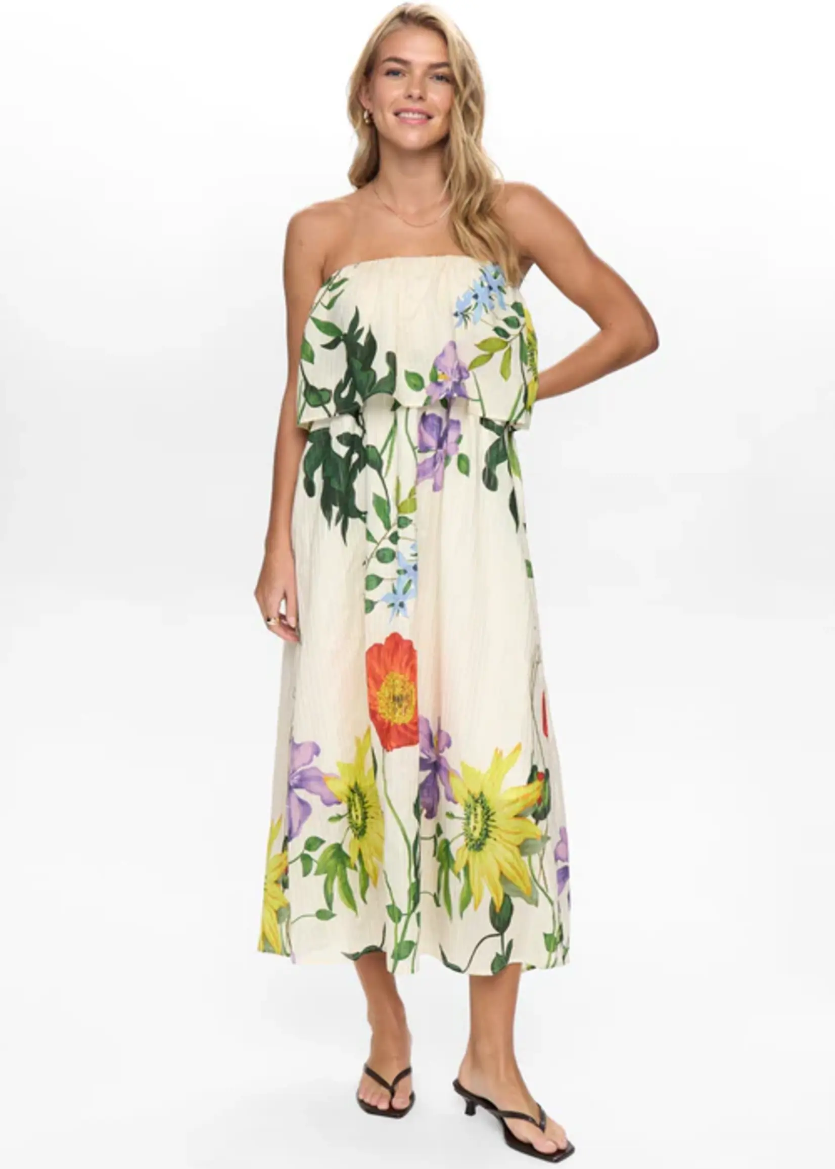 Nümph Nümph NUBELISA Maxi Dress Pristine 706454 | Dames Jurk | Xavah
