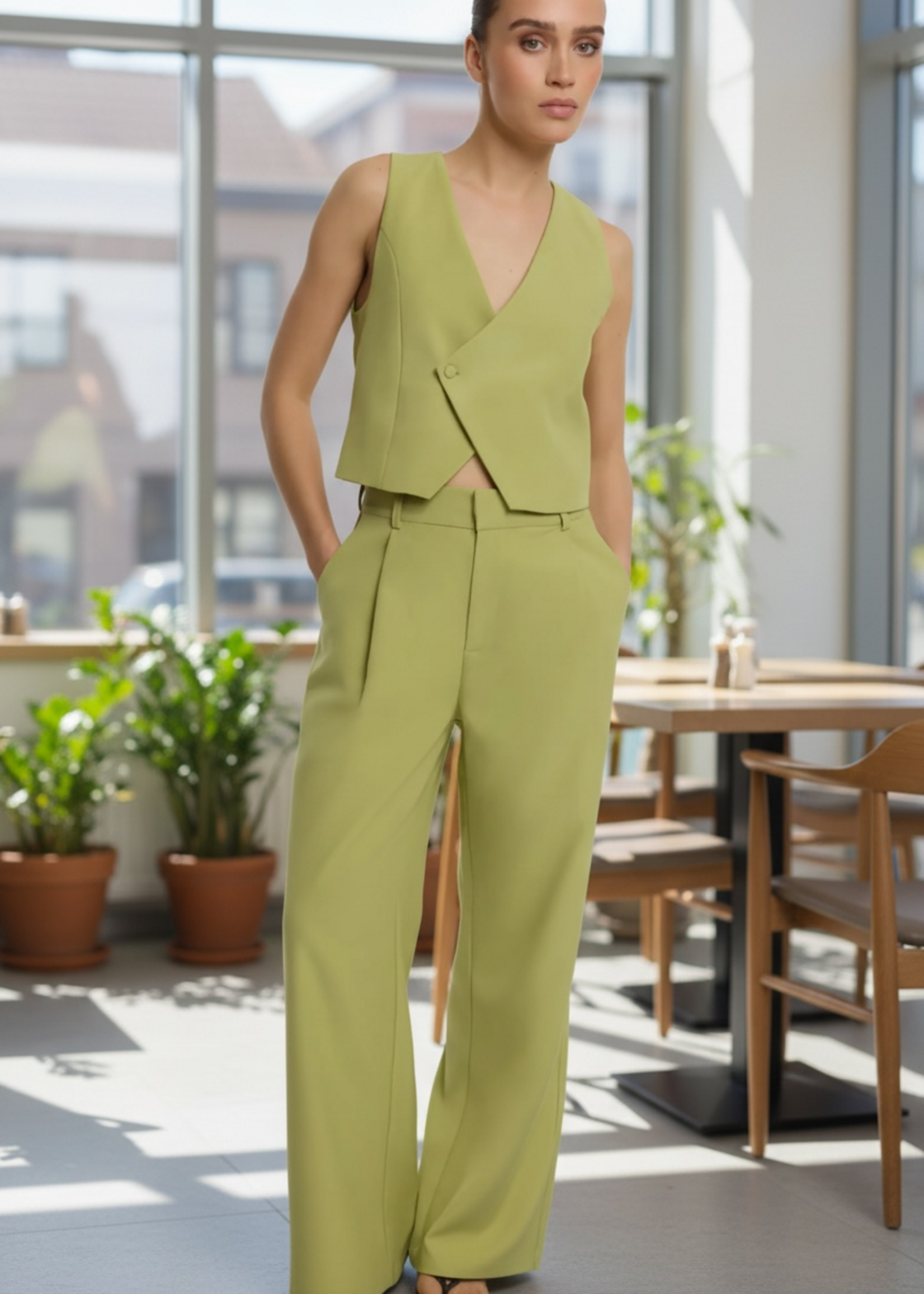 REFINED DEPARTMENT Refined Department Lille Waistcoat | Trendy Gilet Dames | Xavahuit Zierikzee