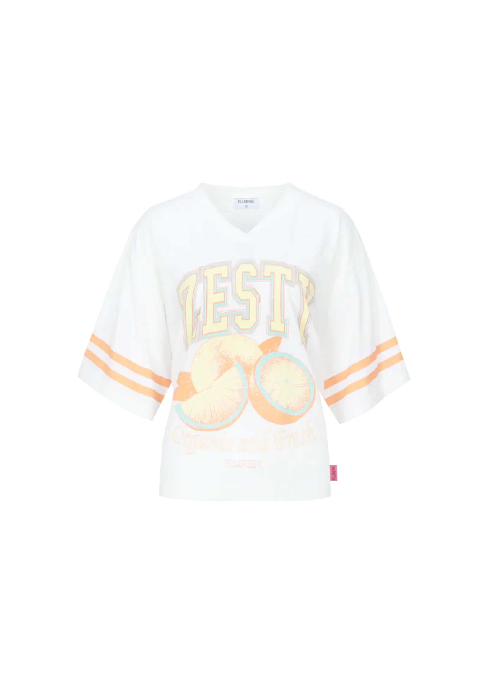 FLURESK Yanelis T-shirt Fluresk 26ZQF08 | Trendy Dames T-shirt | Xavah Zierikzee