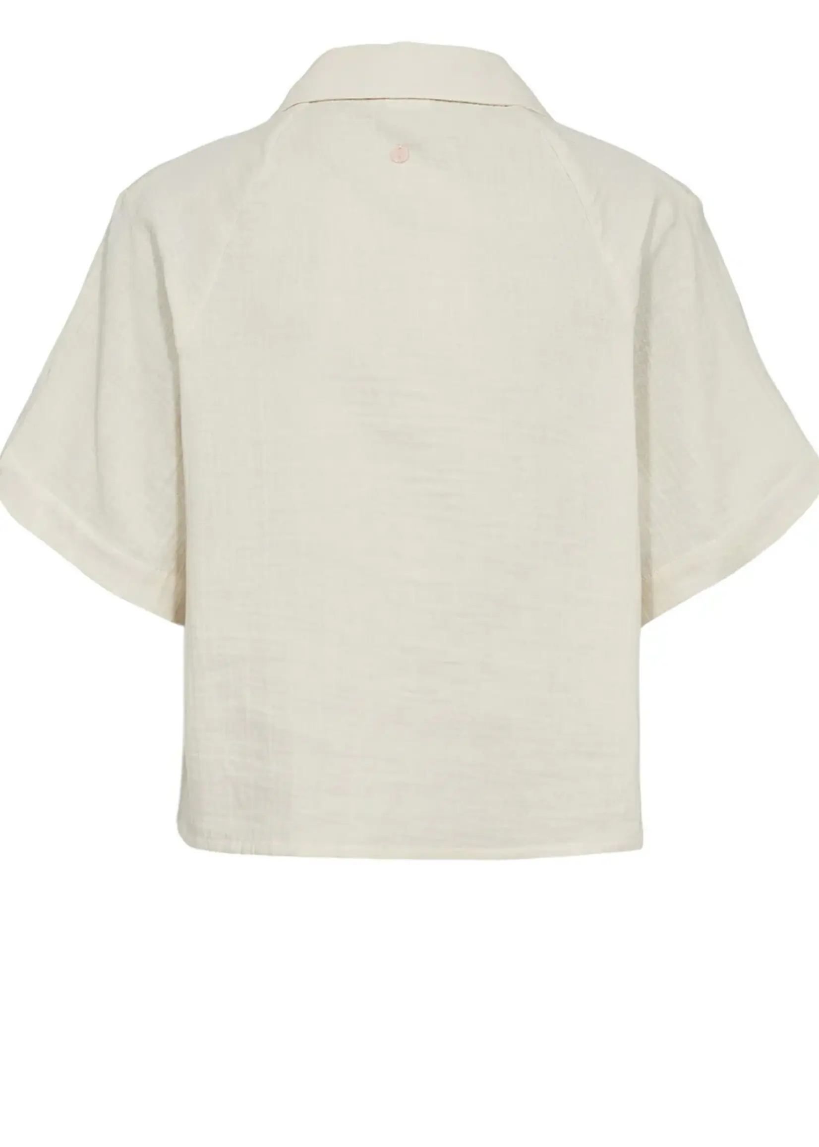 Nümph NUNATHALIA SS Shirt 706851 – Whitecap Gray Dames Blouse van Nümph