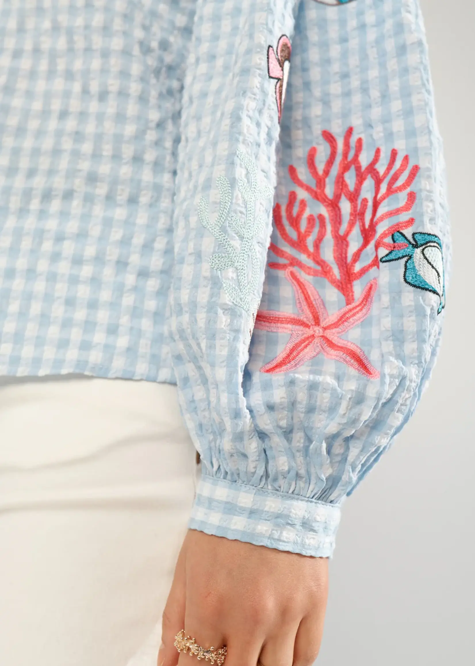 Nümph NUSURFER Shirt 706787 – Placid Blue Dames Blouse van Nümph