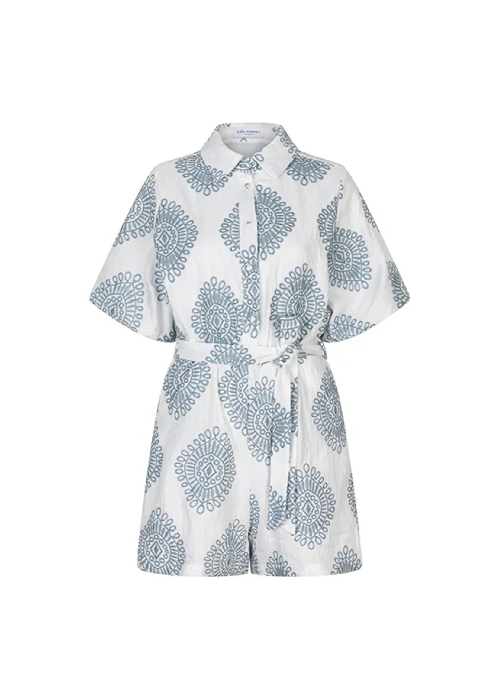 LOFTY MANNER Lofty Manner Playsuit Talari RD24.1 – White Blue dames playsuit