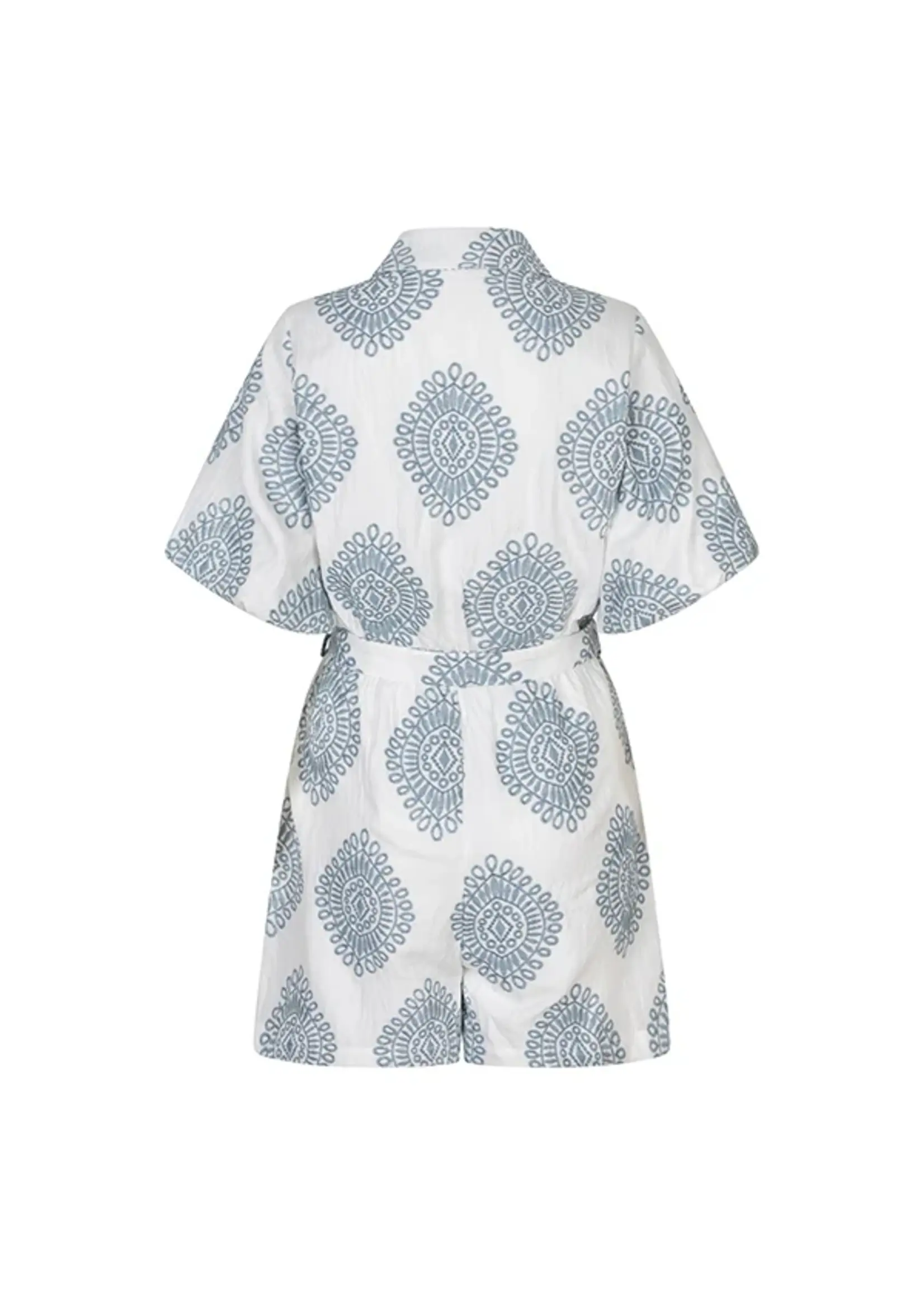 LOFTY MANNER Lofty Manner Playsuit Talari RD24.1 – White Blue dames playsuit