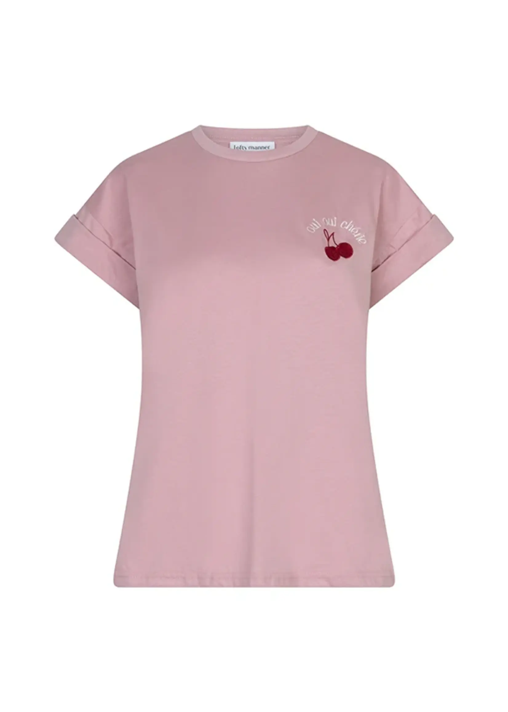 LOFTY MANNER Lofty Manner T-shirt Nyella RC05 – Dusty Pink dames T-shirt