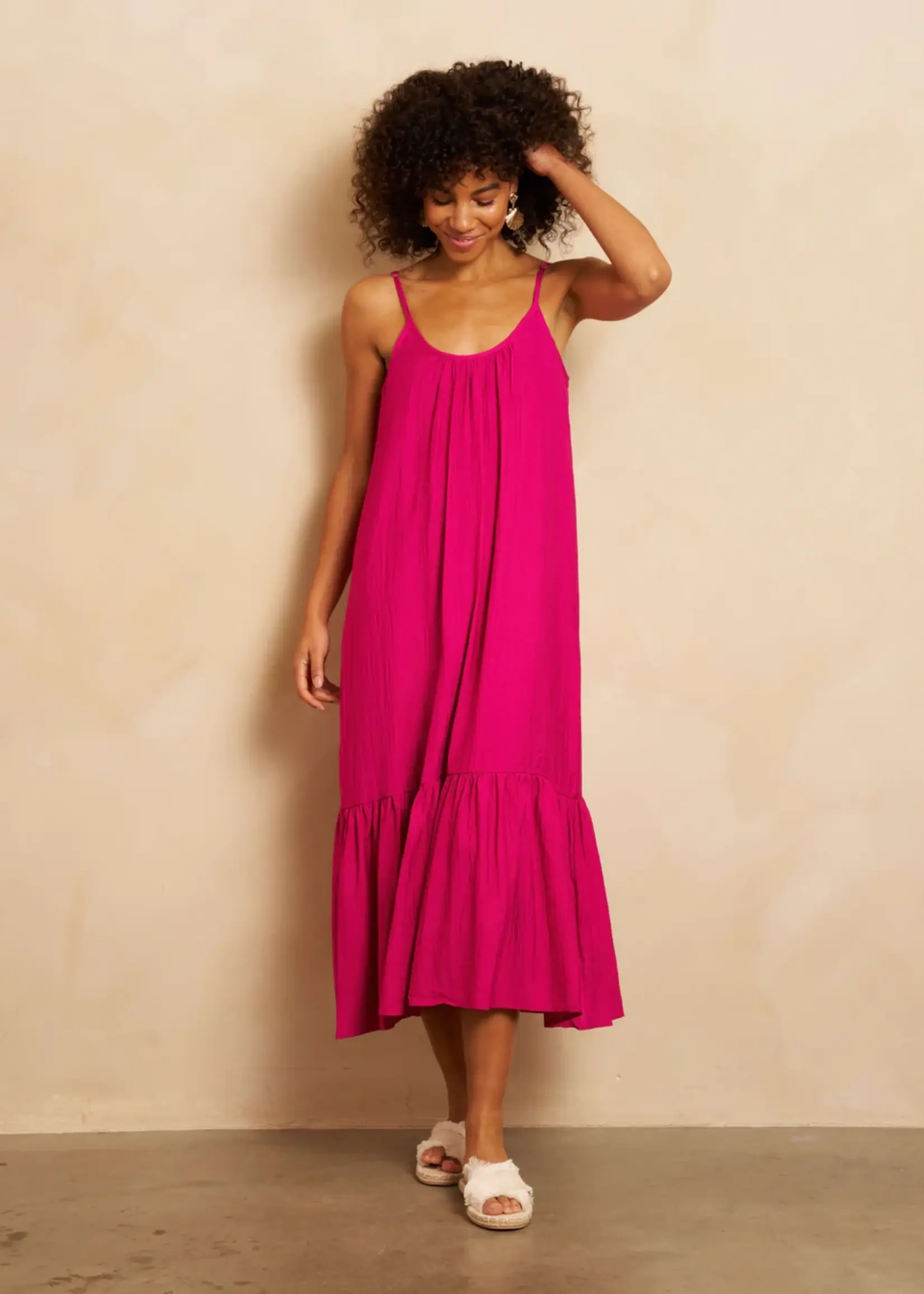 LOFTY MANNER Lofty Manner Jurk Esmee RE21.1 Purple Trendy Damesjurk | Xavah Zierikzee
