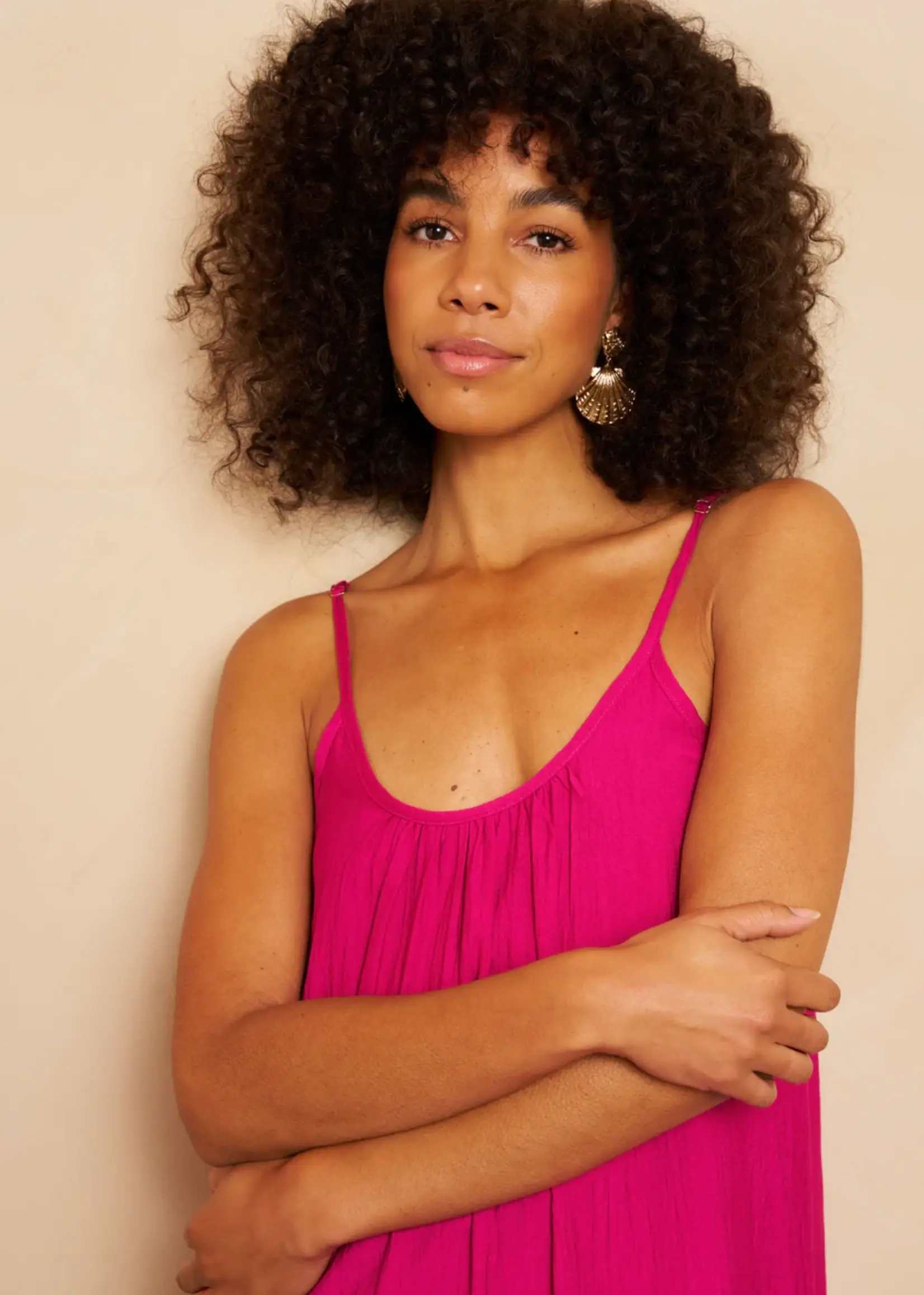 LOFTY MANNER Lofty Manner Jurk Esmee RE21.1 Purple Trendy Damesjurk | Xavah Zierikzee