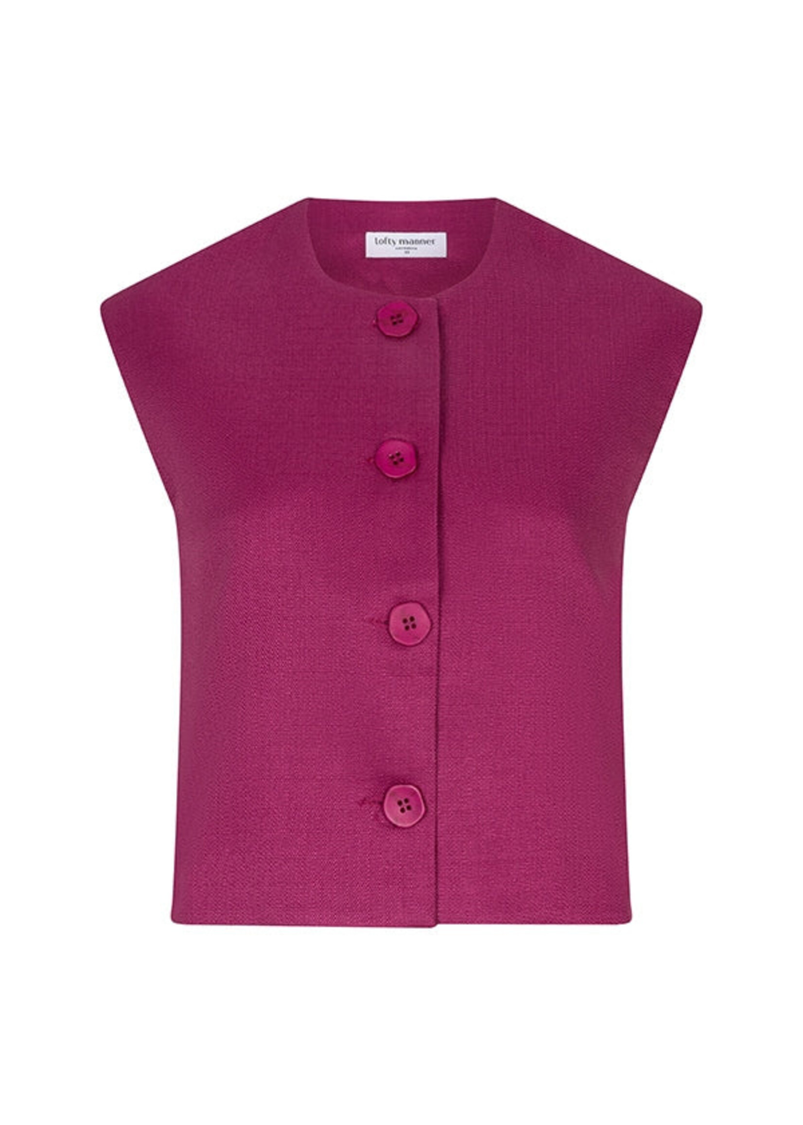 LOFTY MANNER Lofty Manner Gilet Isla RE05 Purple Trendy Dames Gilet | Xavah Zierikzee