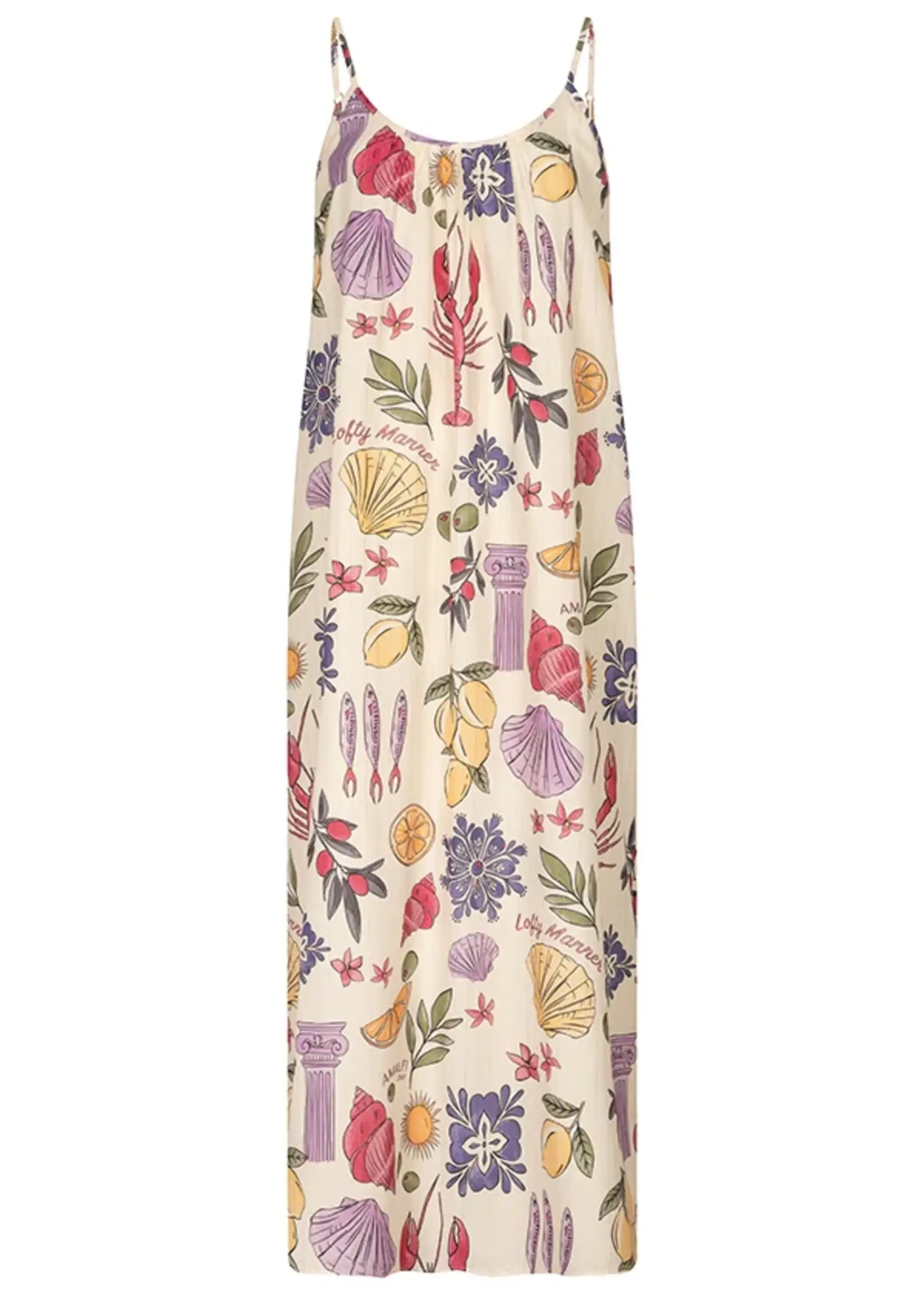 Lofty Manner Jurk Aileen RE26 Multi Element Print Trendy Damesjurk | Xavah Zierikzee