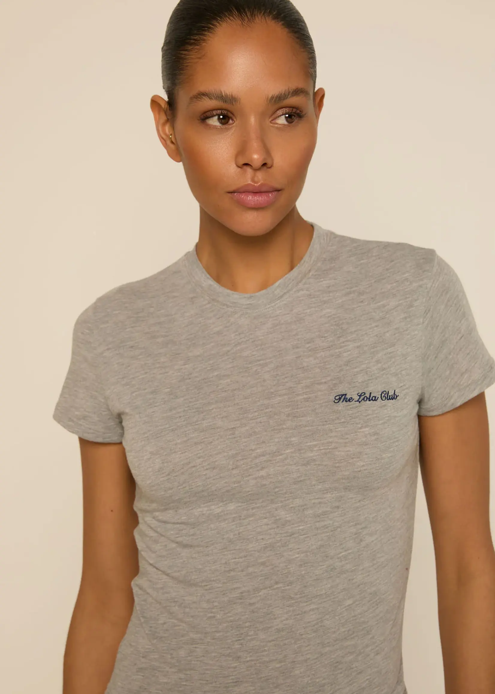 LOFTY MANNER The Lola Club Nicole Tee Grey Melange