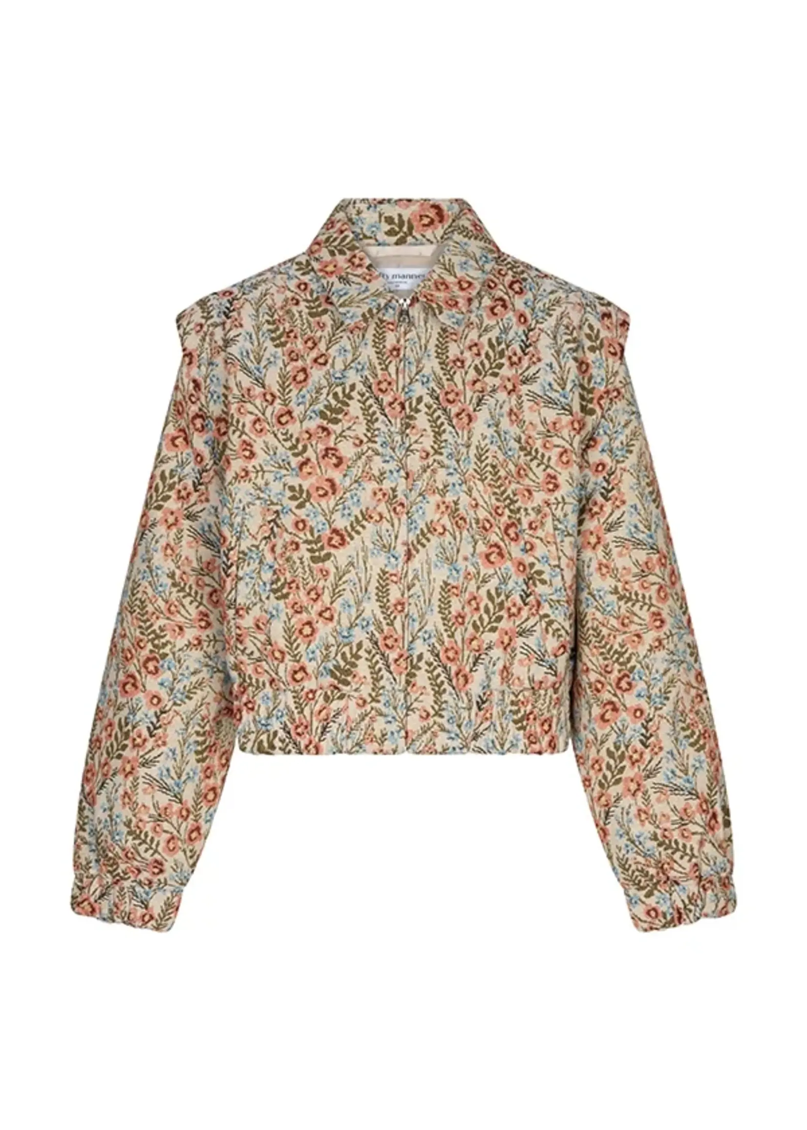 LOFTY MANNER Lofty Manner Hani Jacket RH41 – elegant jacquard jasje met bloemenstructuur