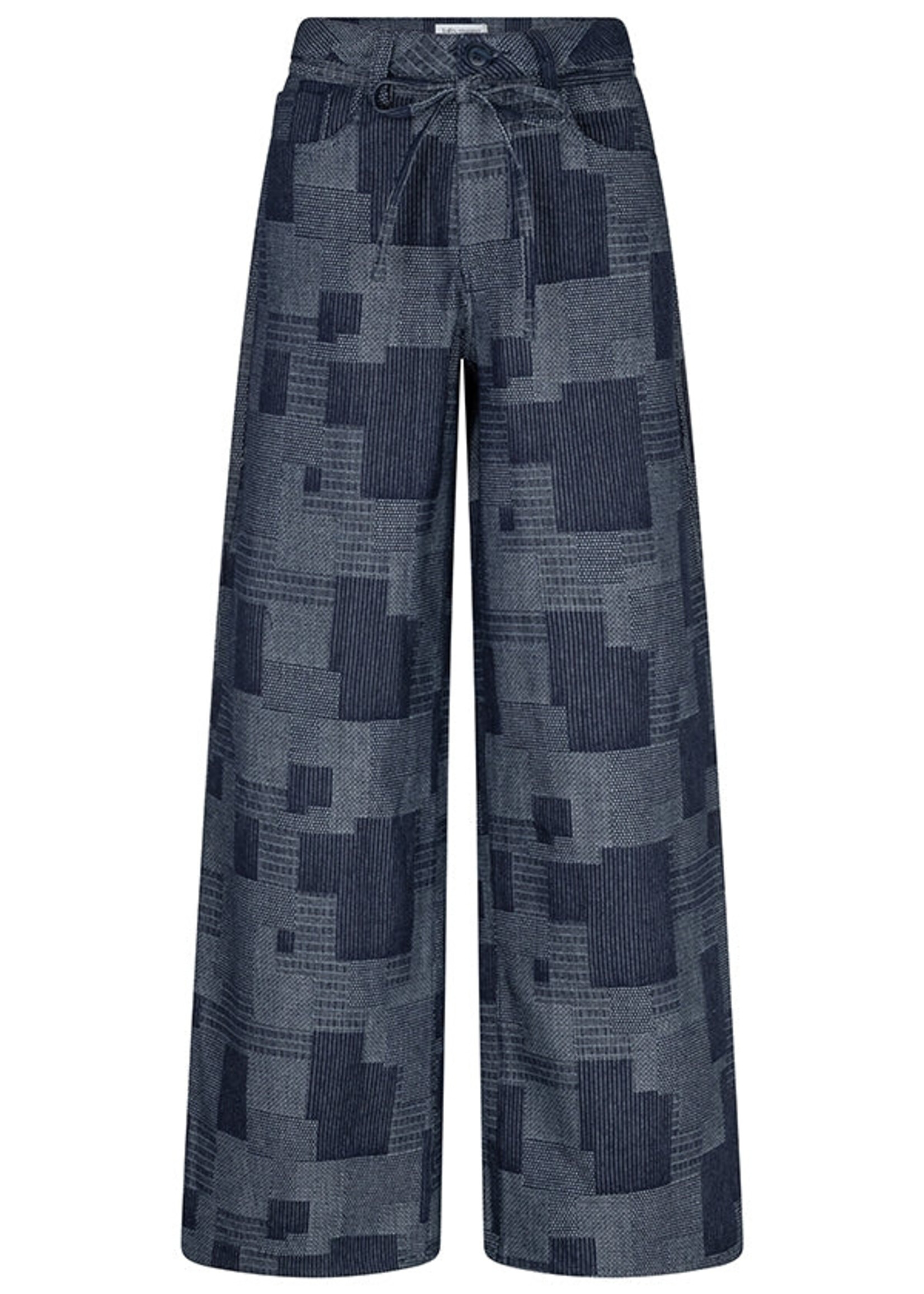 LOFTY MANNER Lofty Manner RI34 Inoa Broek – Denim Patchwork