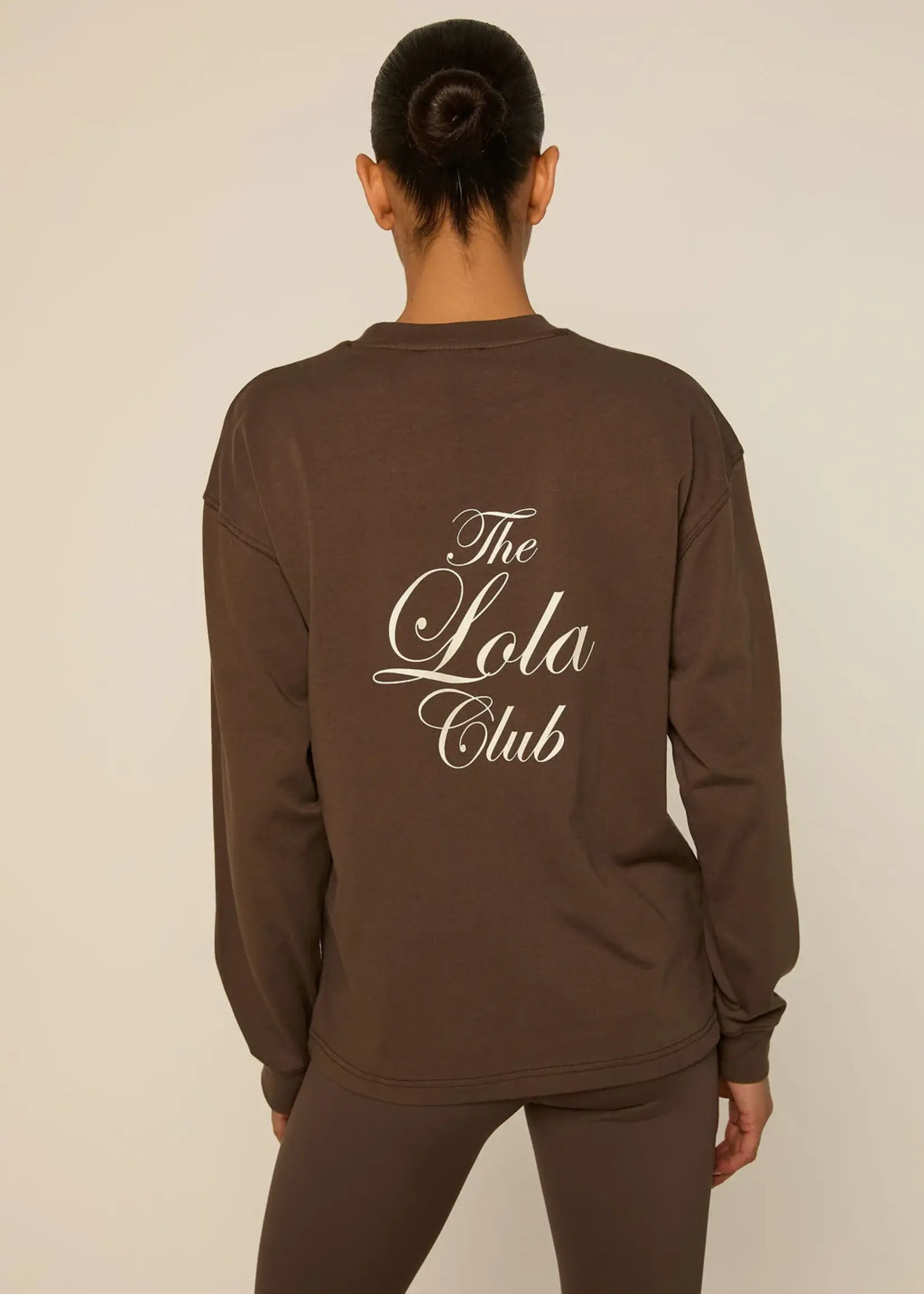 THE LOLA CLUB The Lola Club Yara LS Espresso – dames top met lange mouwen