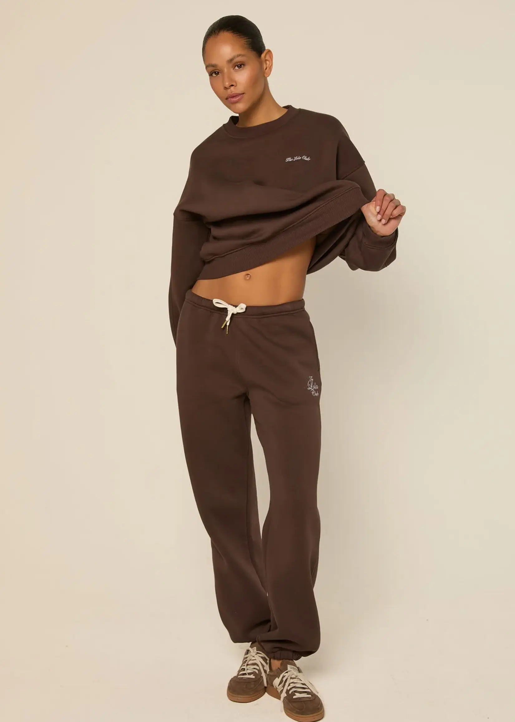 THE LOLA CLUB The Lola Club Yara Pants Espresso – dames broek in espresso