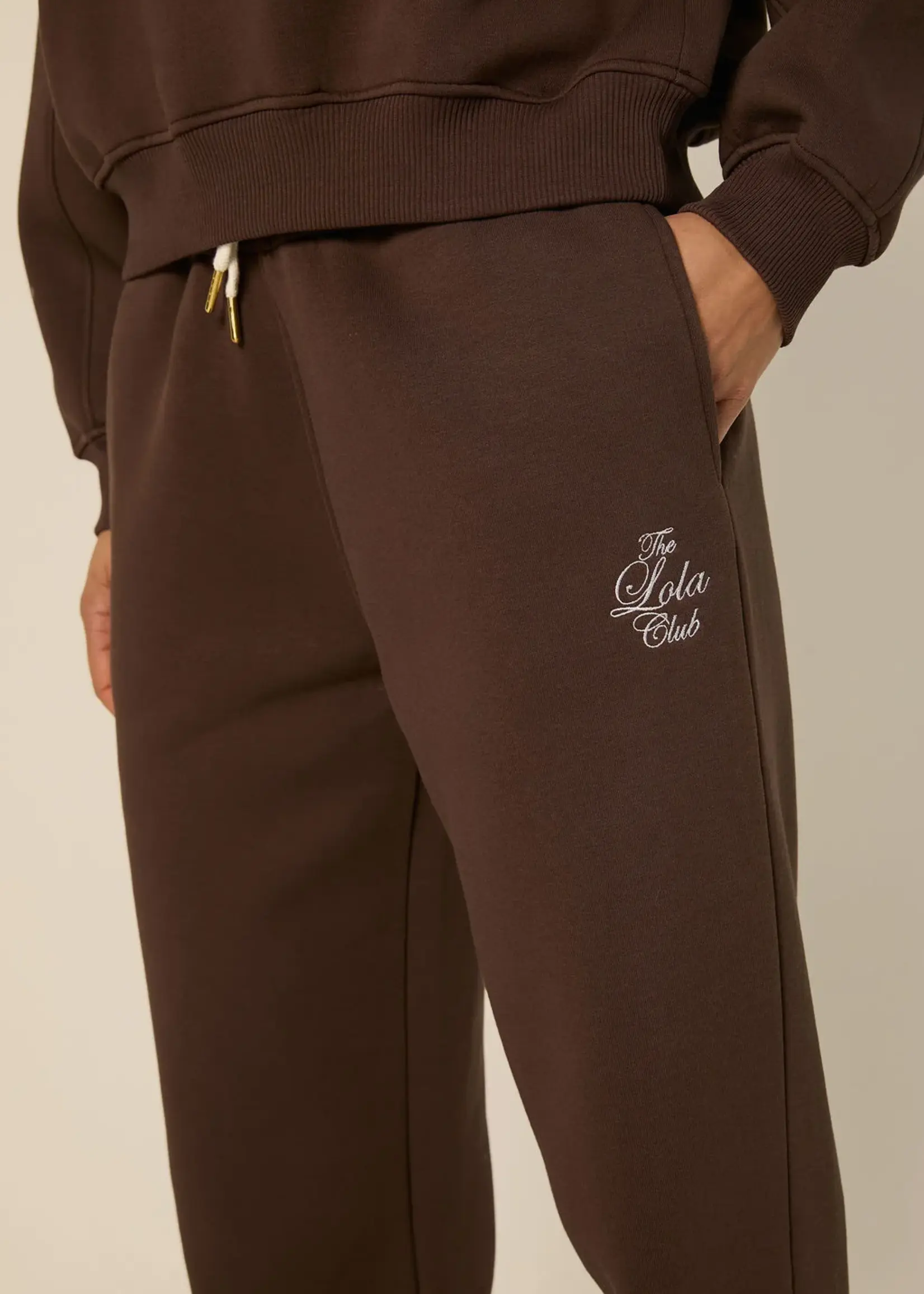 THE LOLA CLUB The Lola Club Yara Pants Espresso – dames broek in espresso