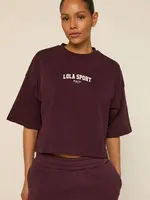 THE LOLA CLUB Stella-003 The Lola Club Stella Tee Mulberry Wine