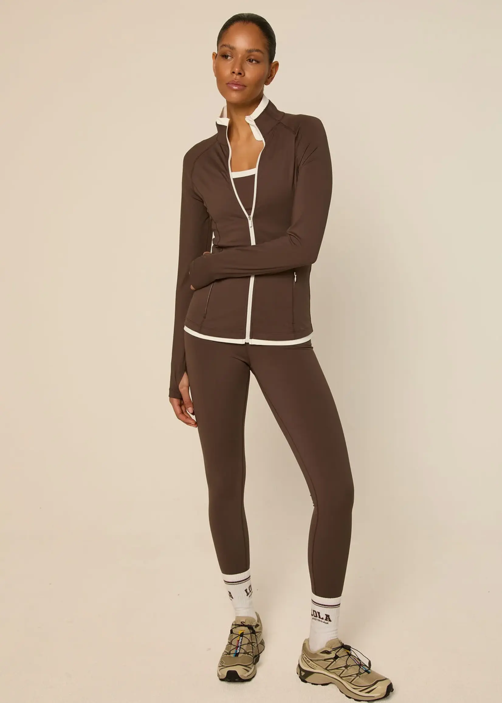 THE LOLA CLUB The Lola Club Bruna Legging Espresso – dames legging in espresso