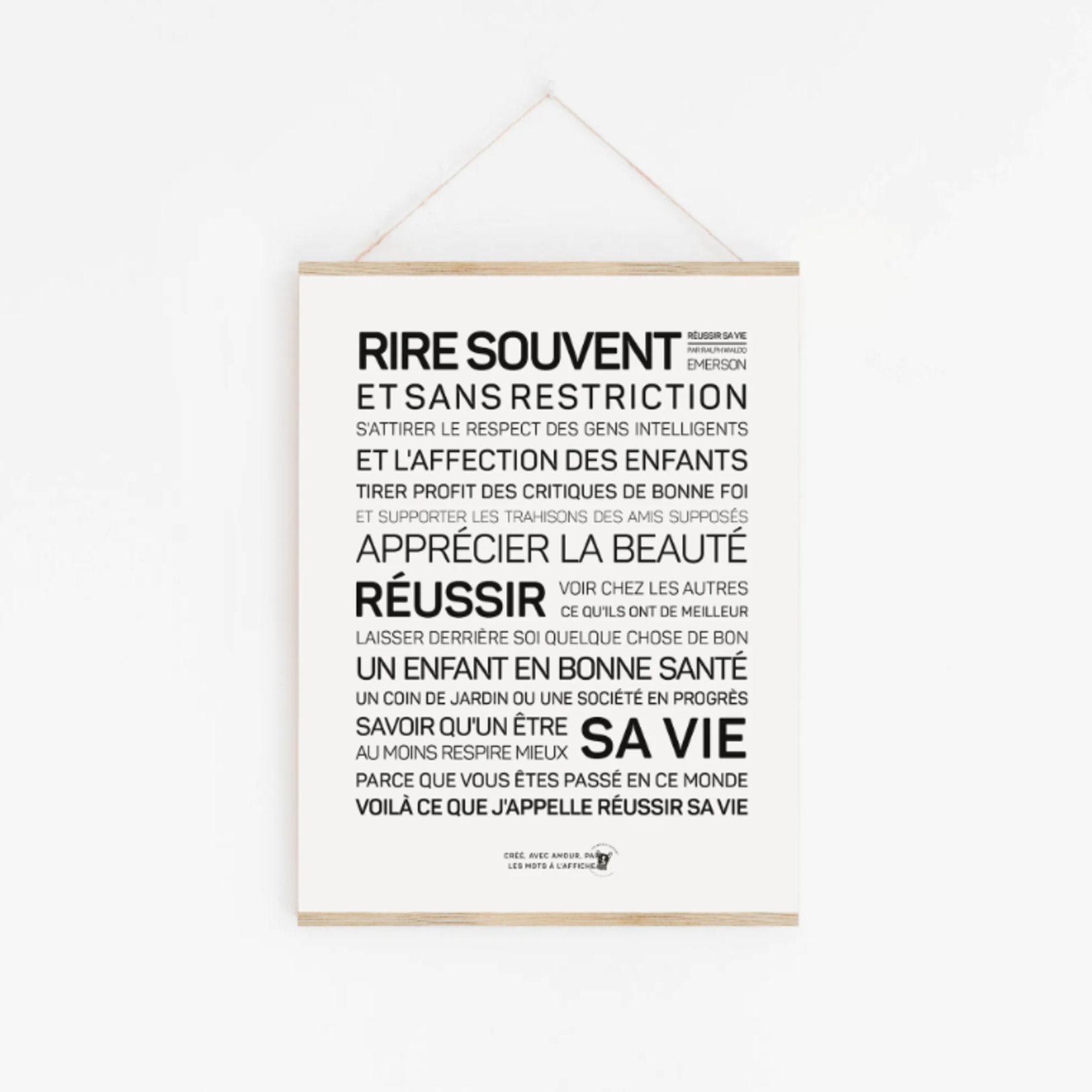 Affiche Réussir sa vie - A4