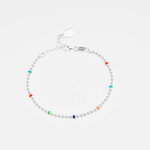 Bracelet Argent Boule - Multicolor