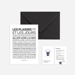 Carte Les plaisirs et les jours - A7