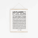 Affiche Les plaisirs et les jours - A4