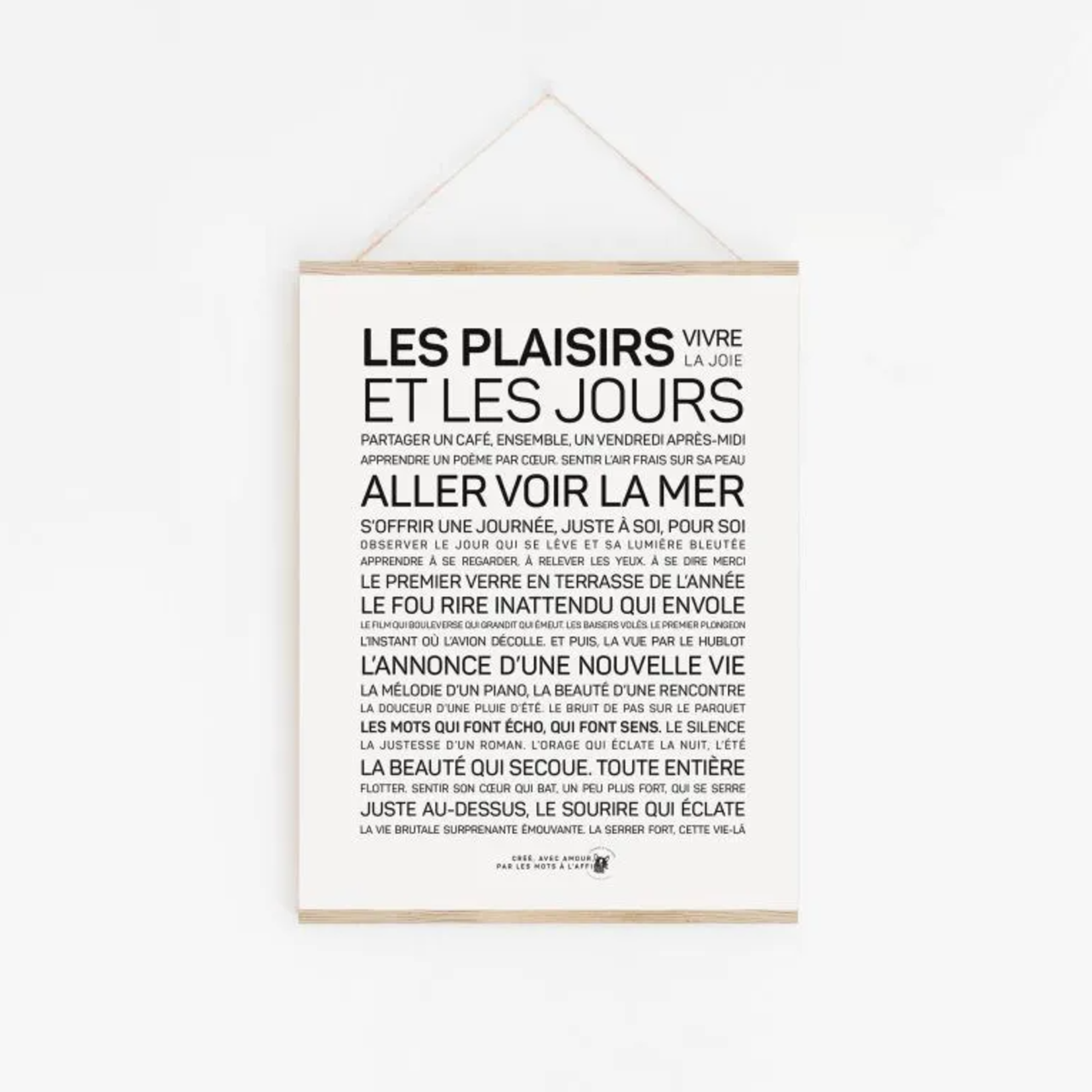 Affiche Les plaisirs et les jours - A4