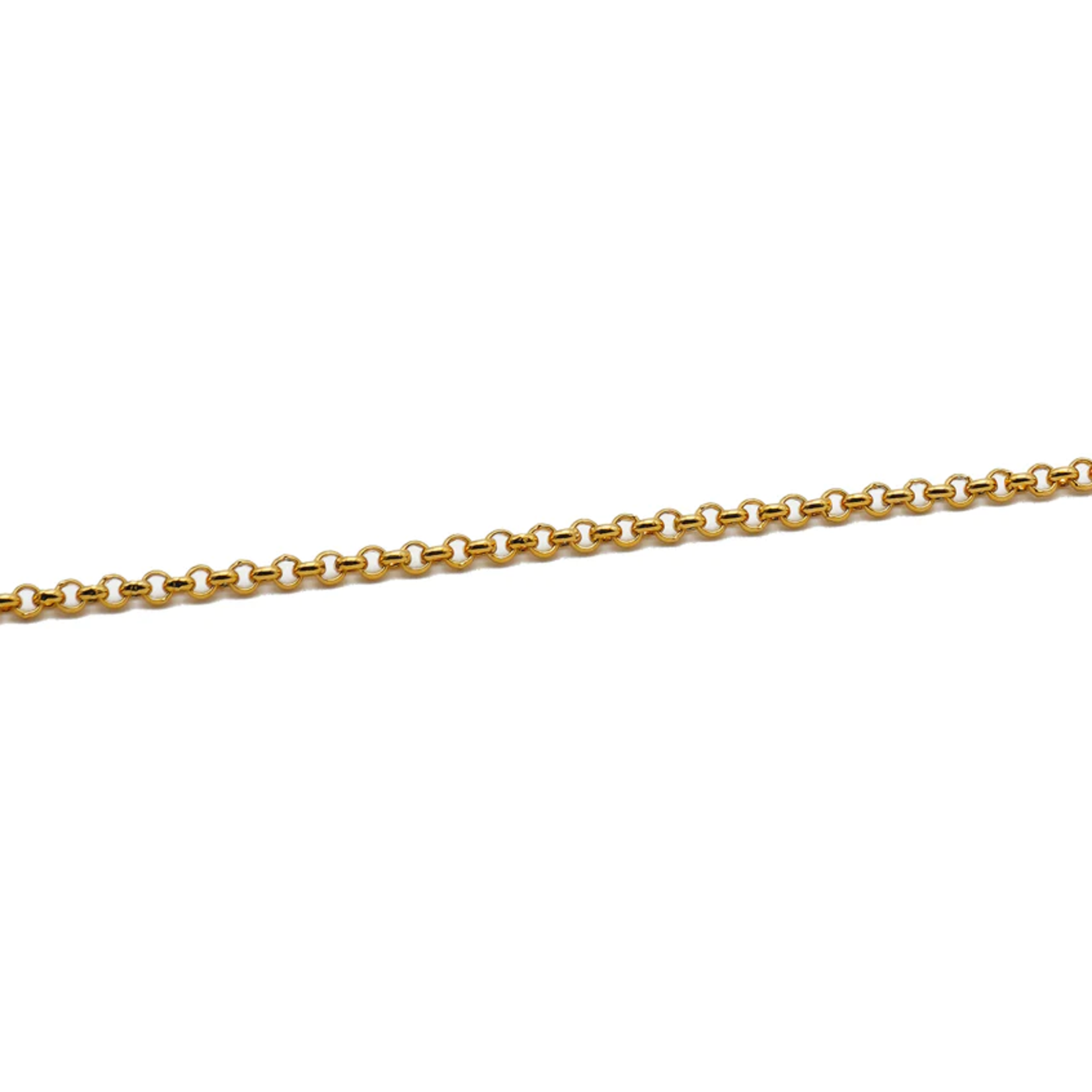 Coffret moyen médaillon plaqué or brillant avec chaîne