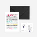 Carte Merci, la vie est belle (en couleurs) - A6