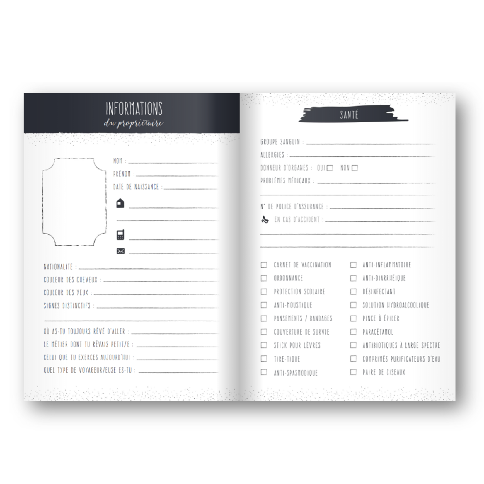 Voyages Carnet d'aventures (Pages blanches)
