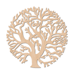 Décoration en bois - Rond - Arbre