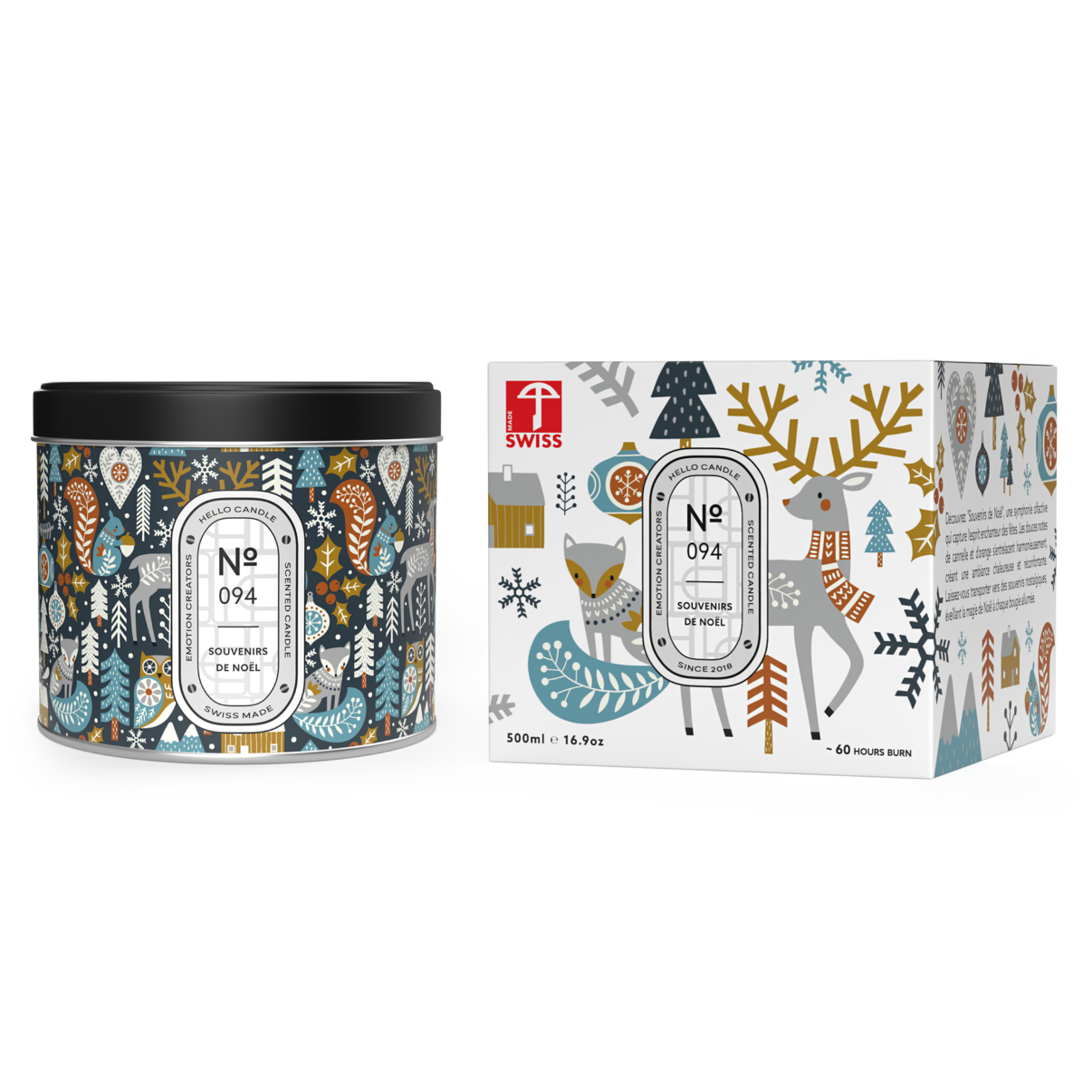 Bougie - Métal 500 ml (094 - Souvenirs de Noël)