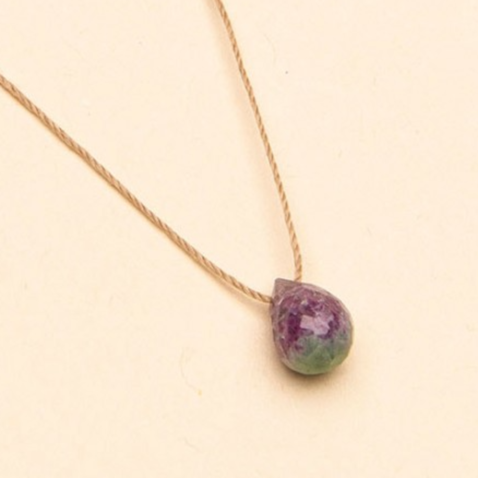 Collier Goutte Rubis Zoisite