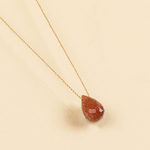 Collier Goutte Camel Brillante Sunny Stone