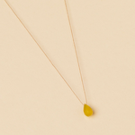 Collier Goutte Calcédoine Jaune